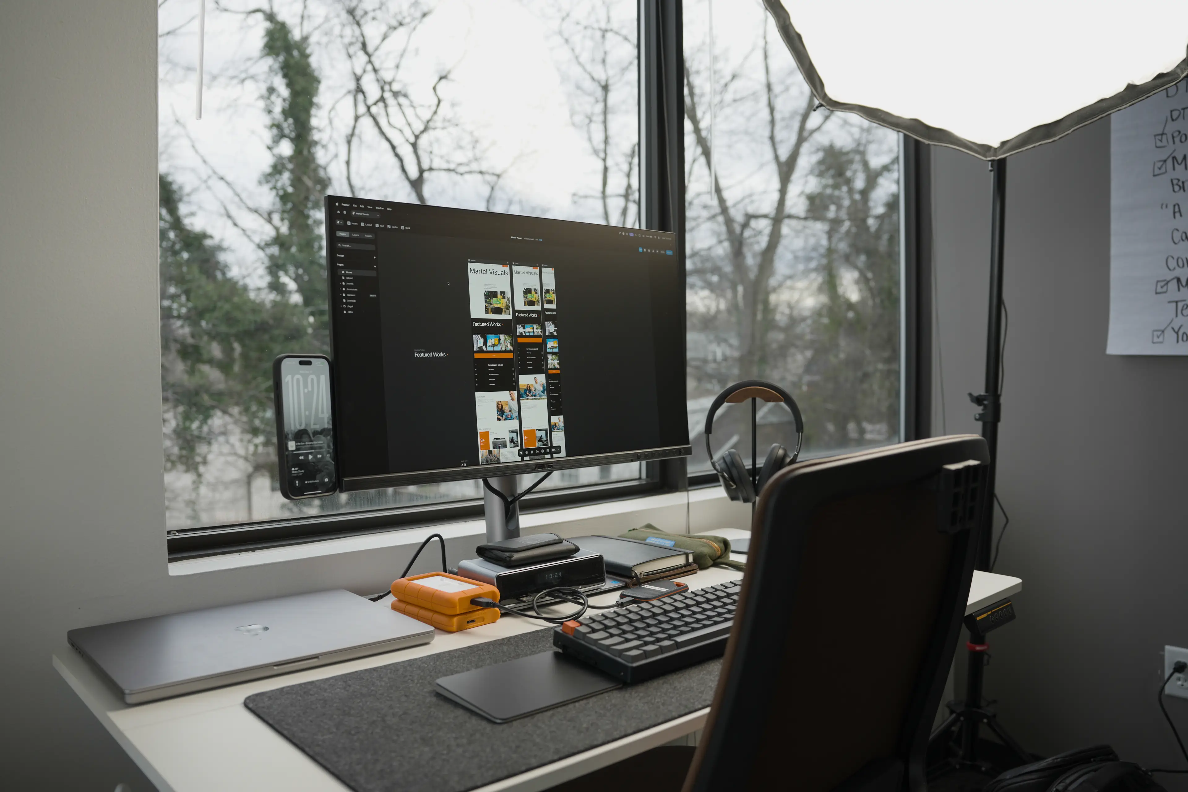 Workspace view of the design studio