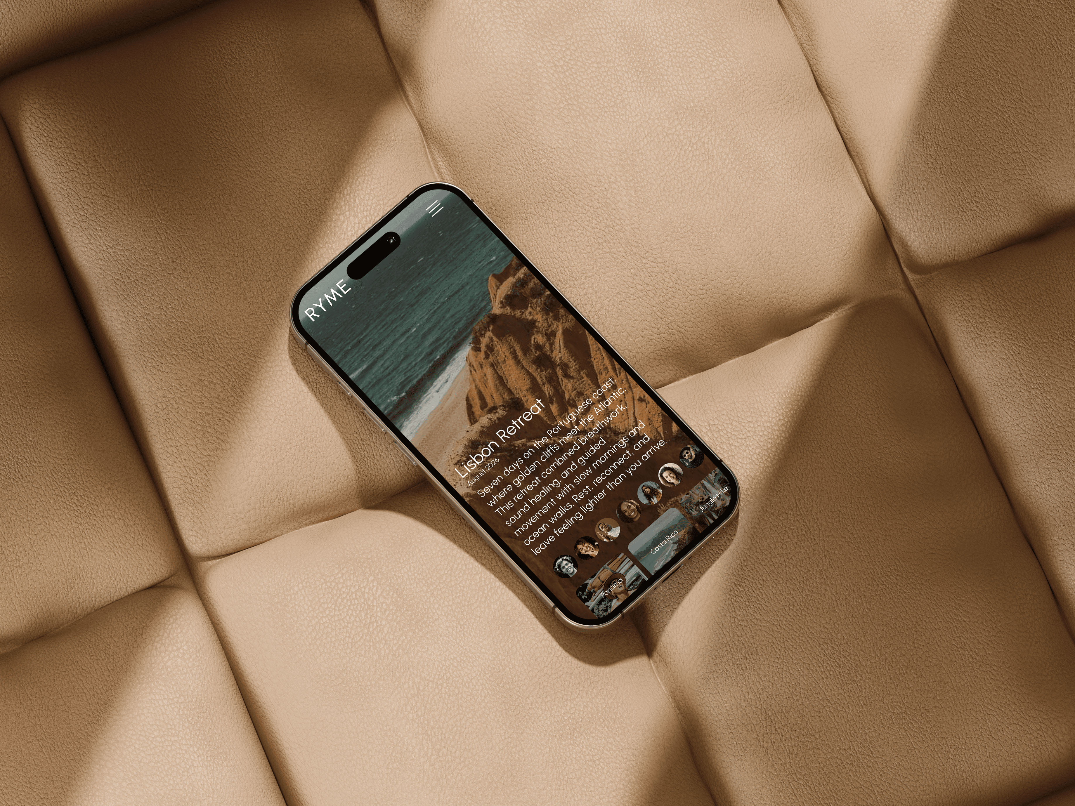 Hand holding phone with saving goal app interface. Financial planning concept.