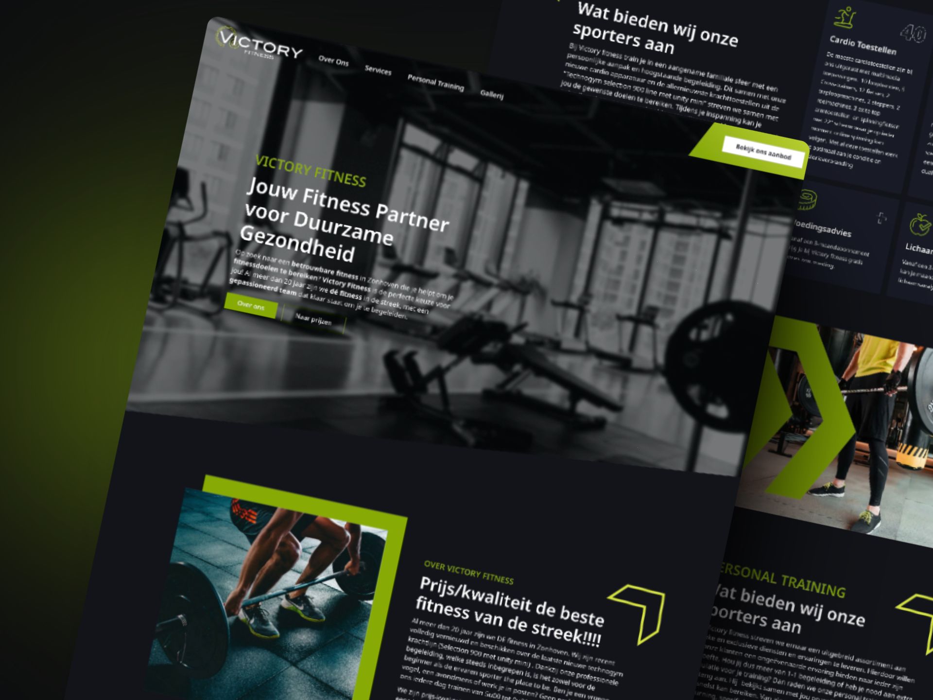 Homepage van Vicotry fitness