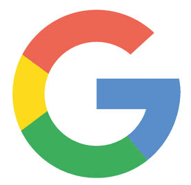 Badge showing a 5 star google reviews rating