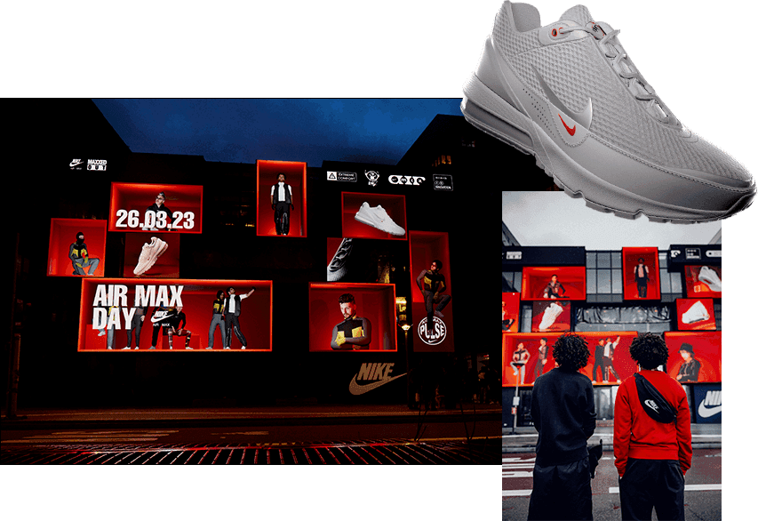 Nike Air Max Day 2023 immersive community activation featuring Air Max Pulse.