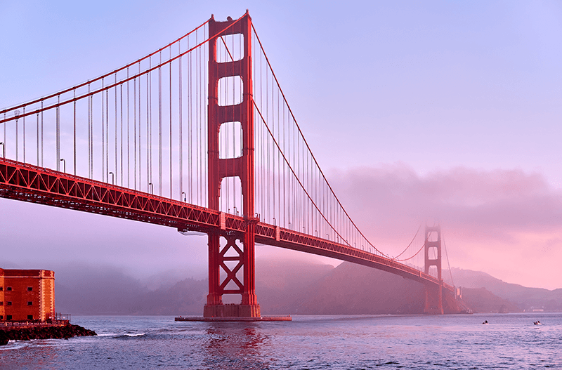 San Francisco's Golden Gate Bridge.