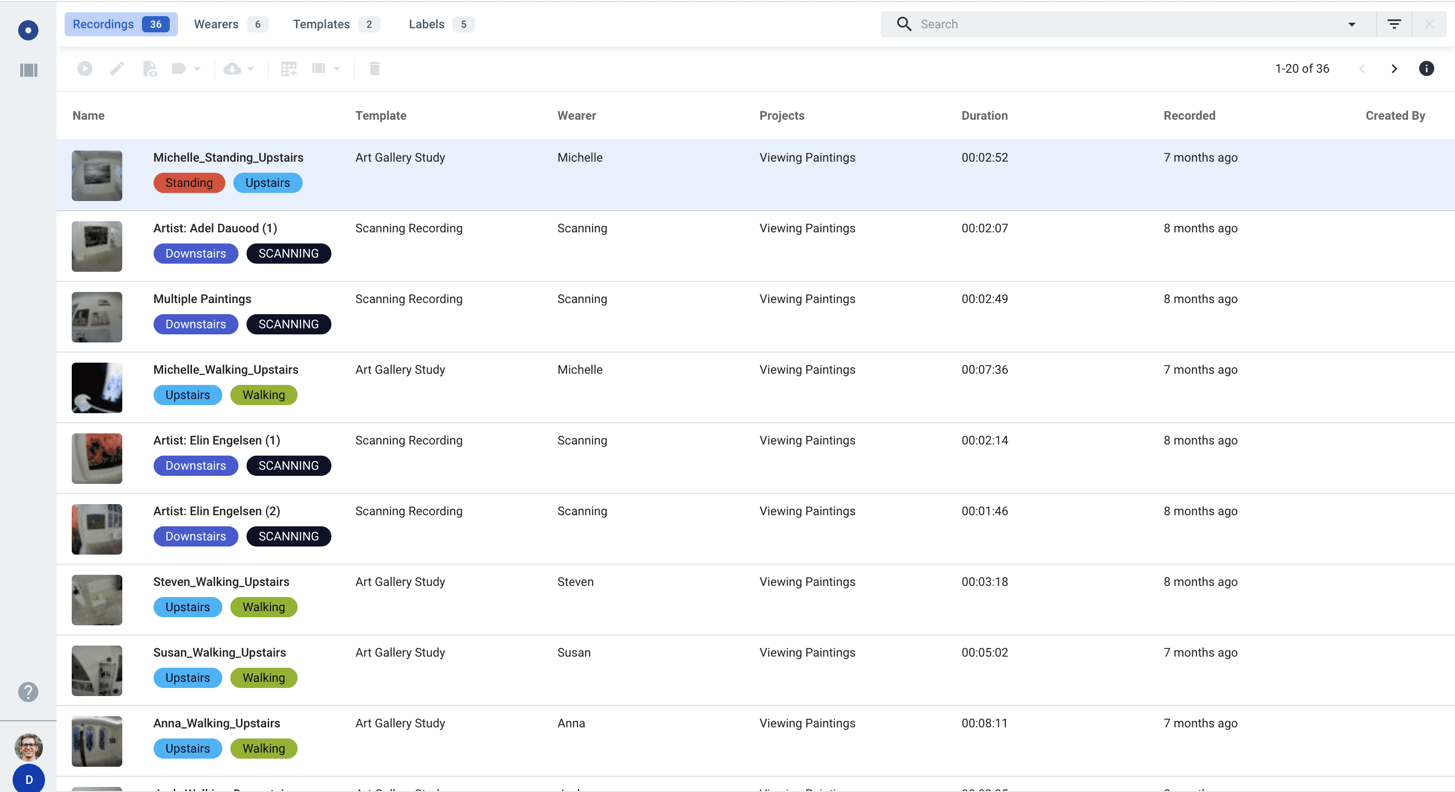 Screenshot of the Demo Workspace.