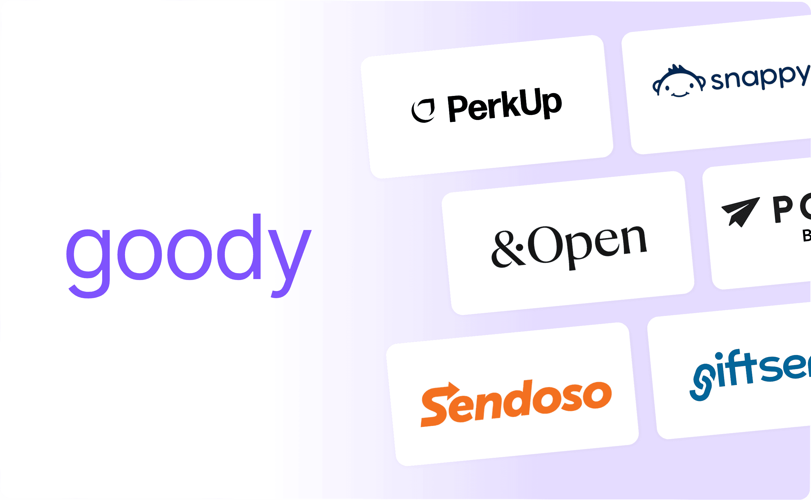 Goody alternatives includingPerkUp, Snappy, &Open, Postal, Sendoso, and Giftsenda.