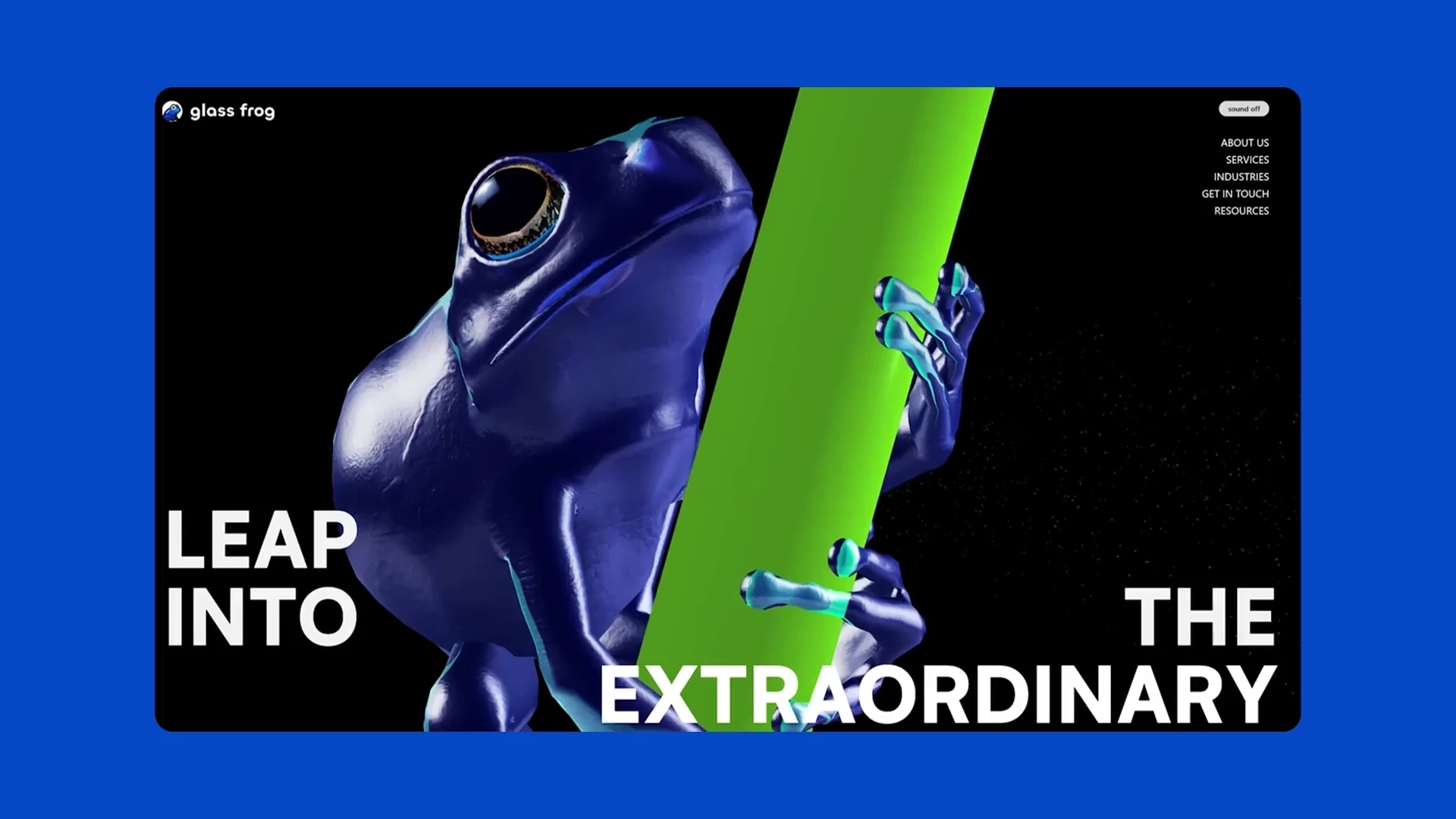 Website UI design and layout system created for Glassfrog agency