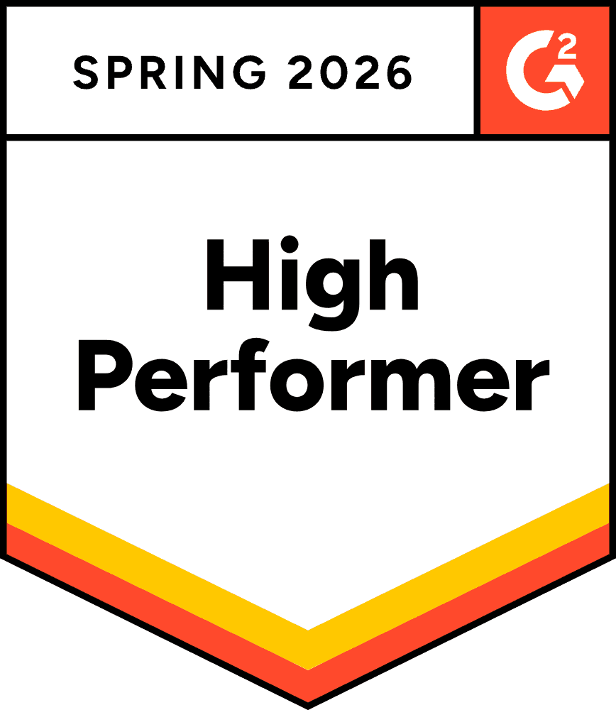 G2 Badge for High Performers during the 2025 Winter Campaign