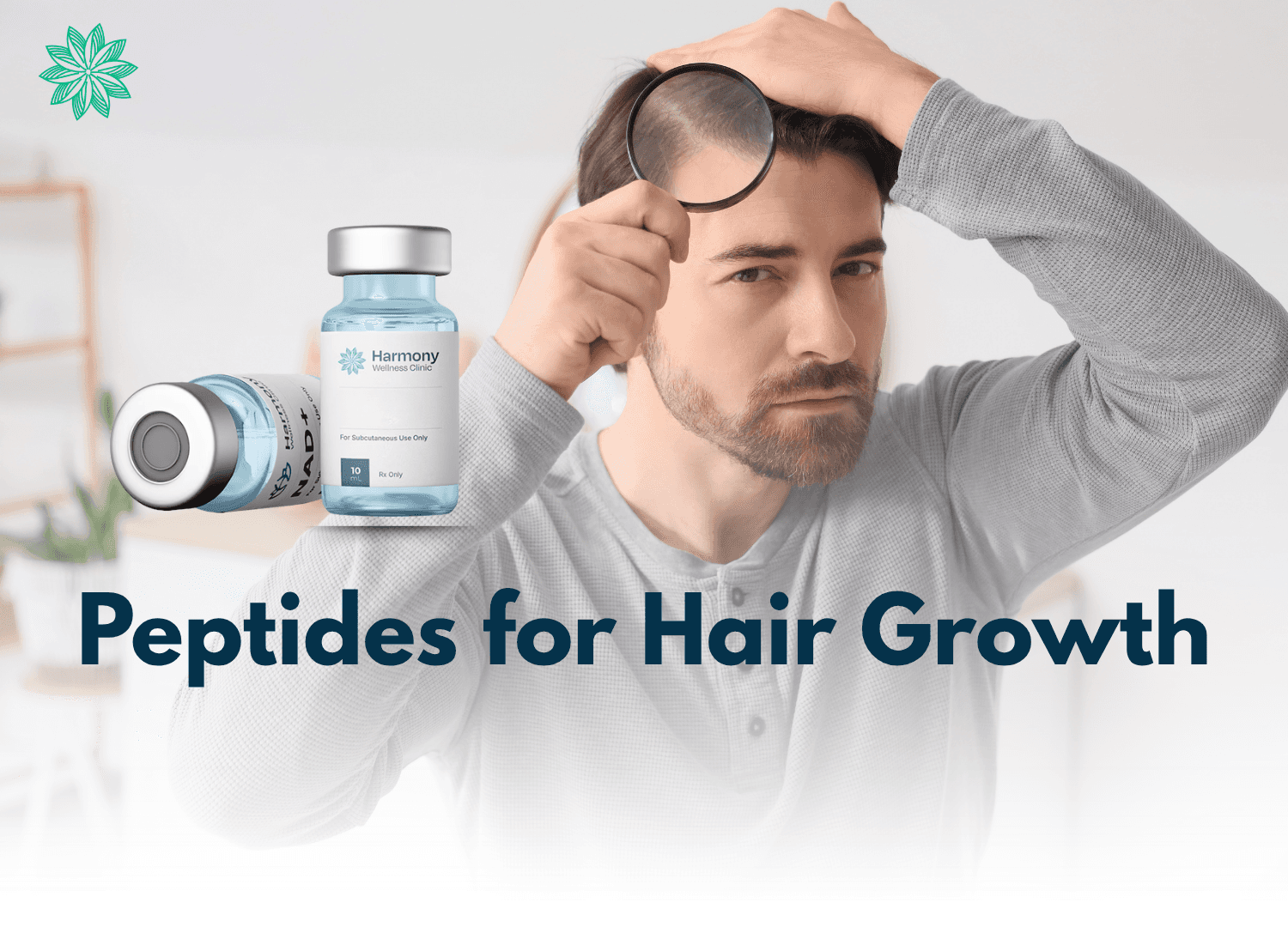 provider explaining peptides for hair growth during a virtual consultation.