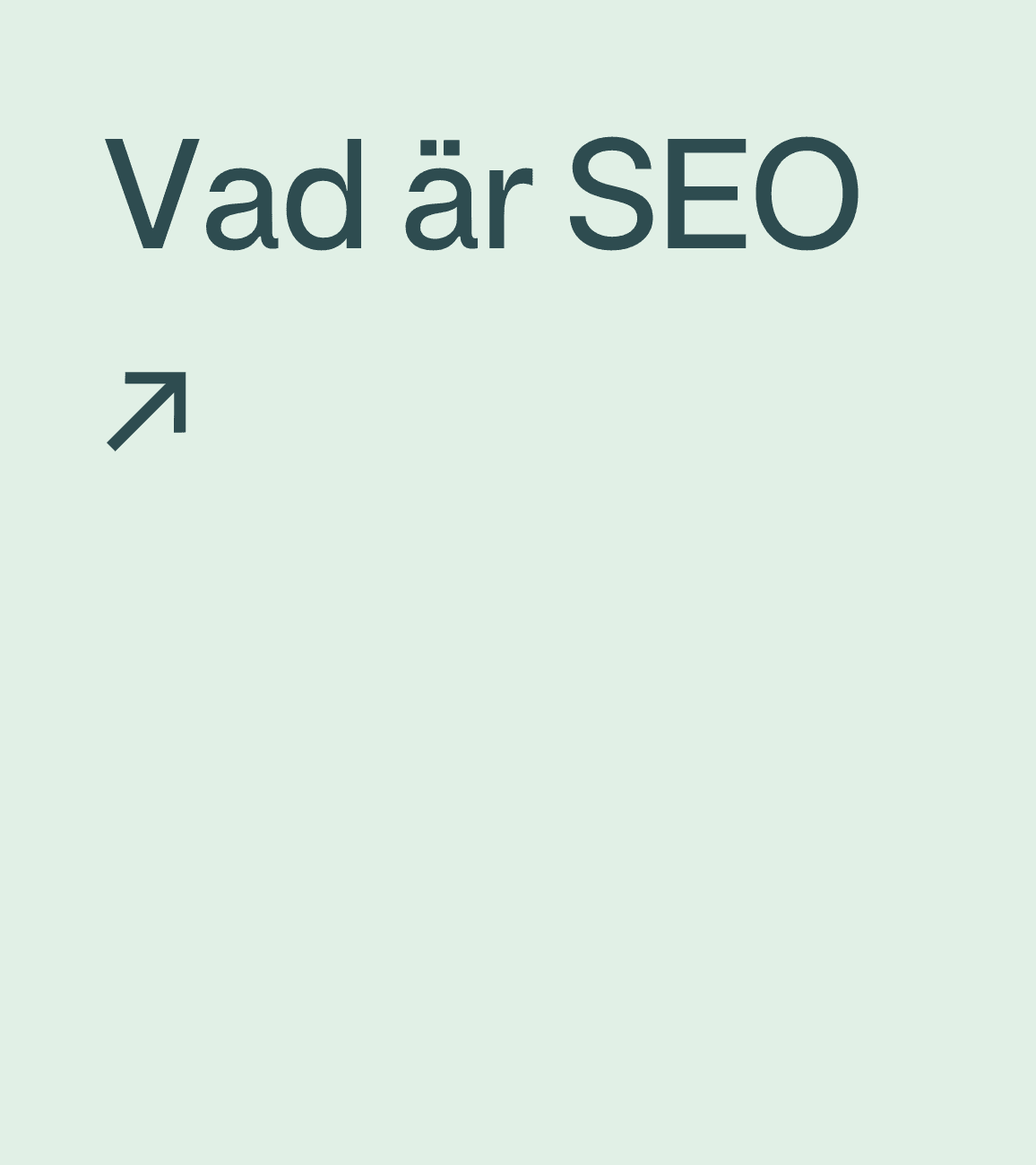 Vad är SEO och en pil