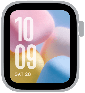 candy pastel Apple Watch face preview 1 featuring abstract, gradient, modern, and easter.