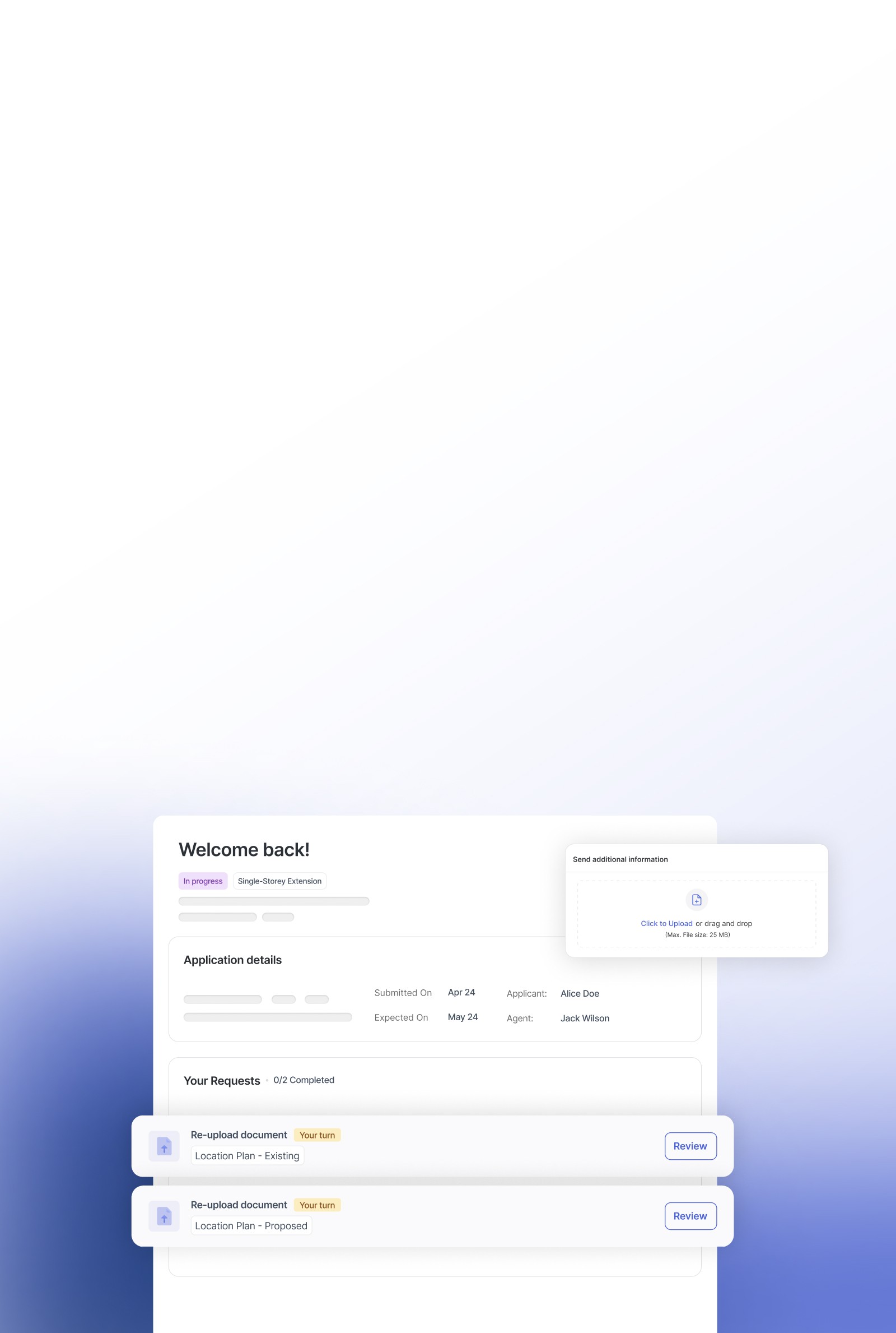 A person in a green sweater holds a pen and reviews a blueprint at a desk, with a small, paper model house in the foreground, suggesting architecture and home design concepts.