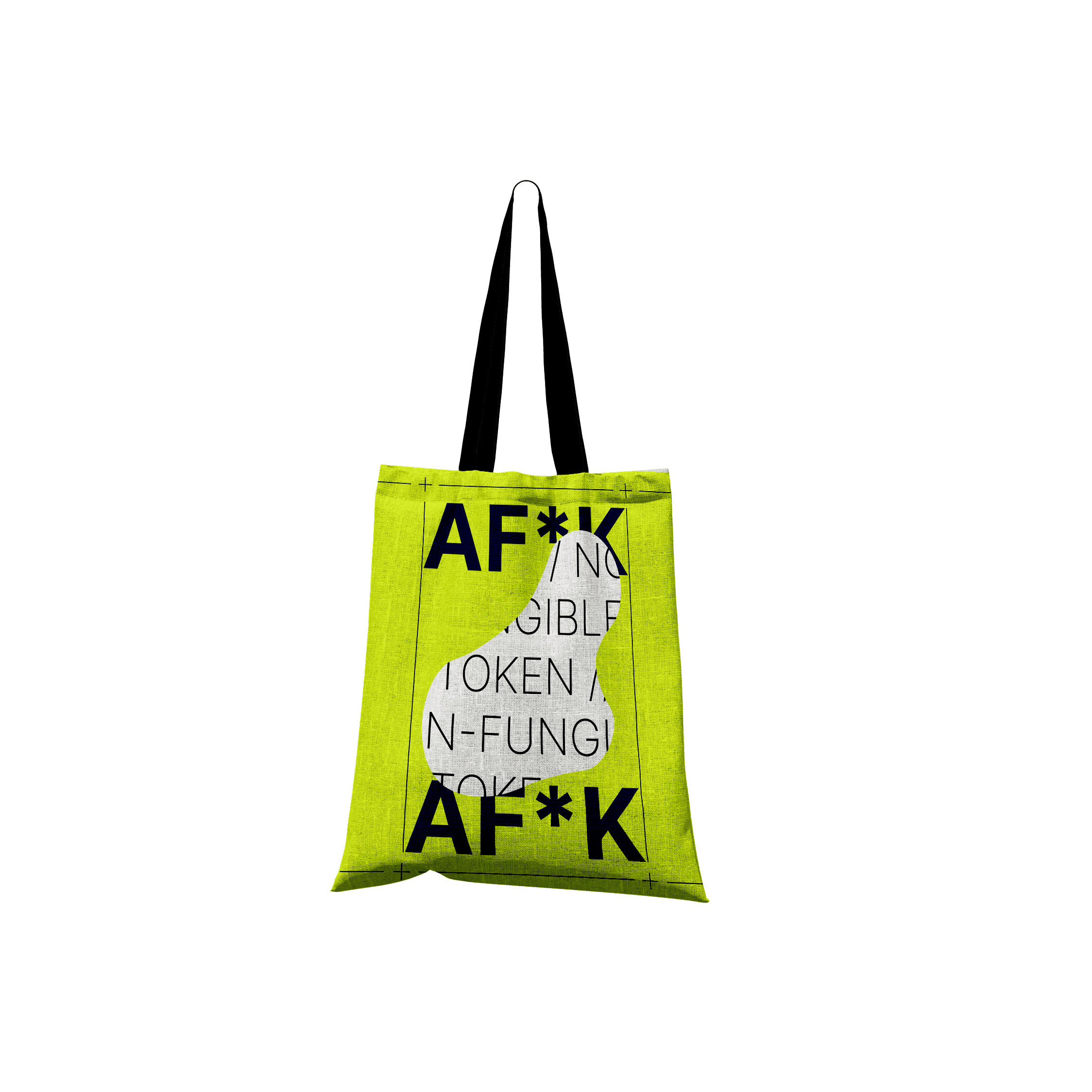 Front Mockup of a AF*K branded tote bag