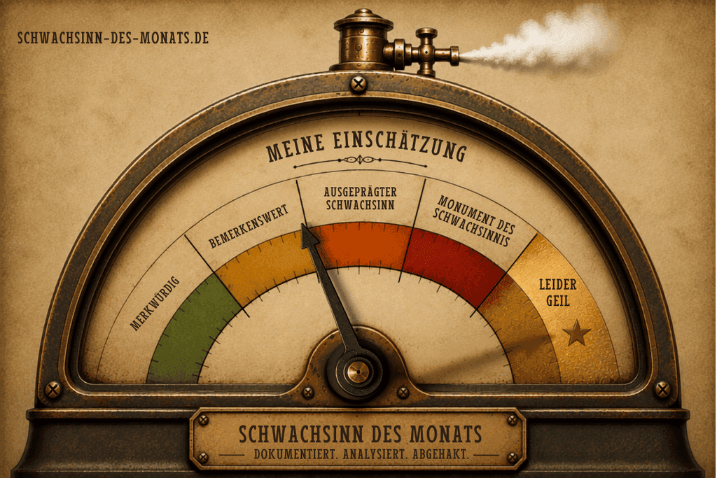 Einschätzung: Bemerkenswert – unmittelbar vor dem orangefarbenen Bereich.