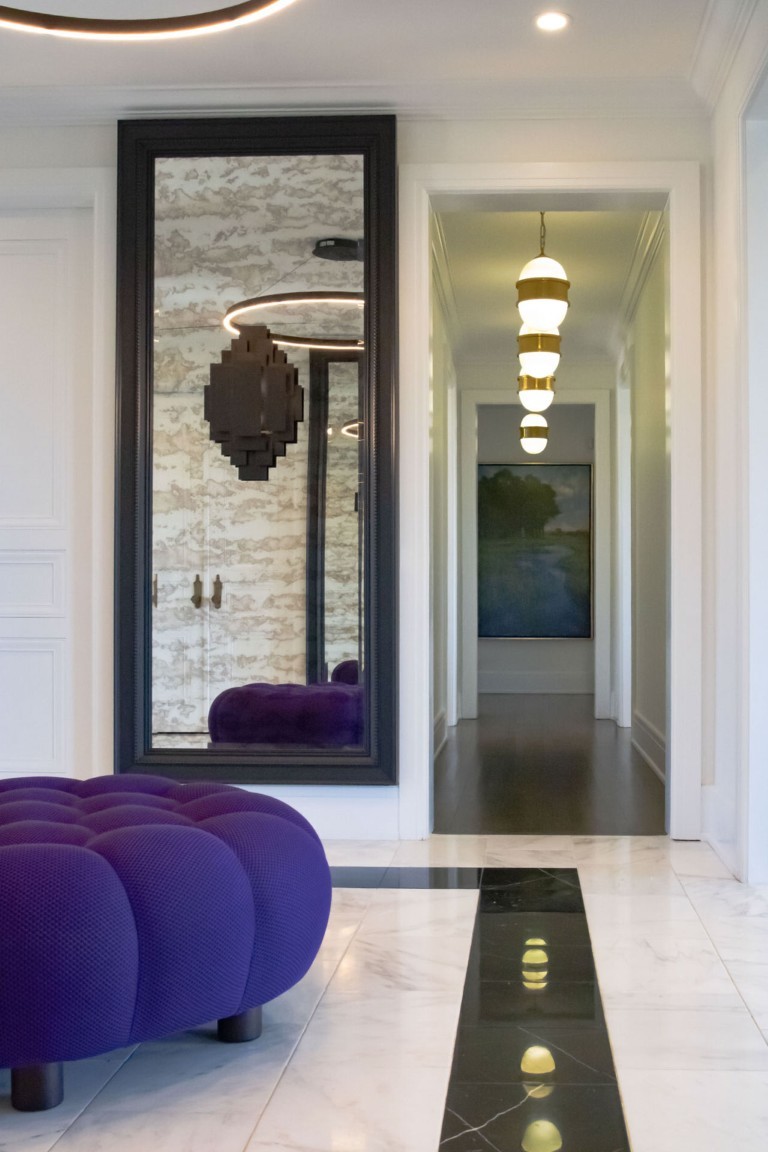 Image of Luxury home interior design featuring KHD Homes' stylish furniture, layout design, and modern window coverings.