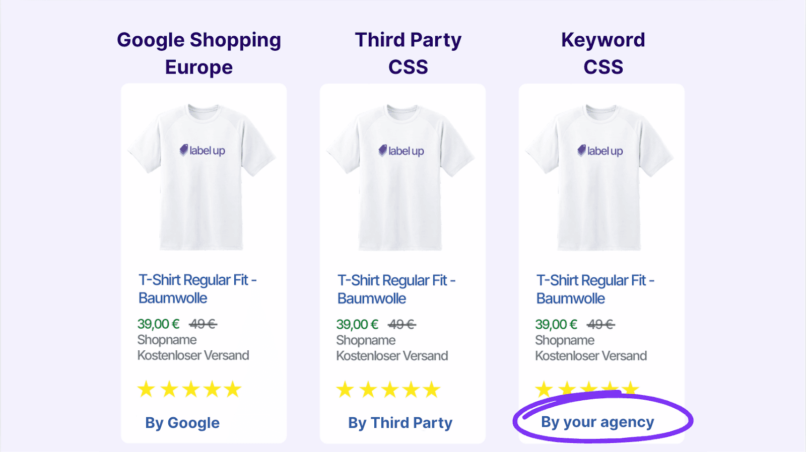 Google Shopping Ads & Google CSS types in comparison