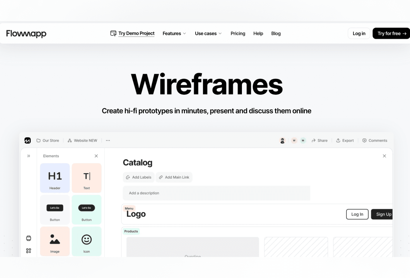 Flowmapp sitemap and wireframing tool