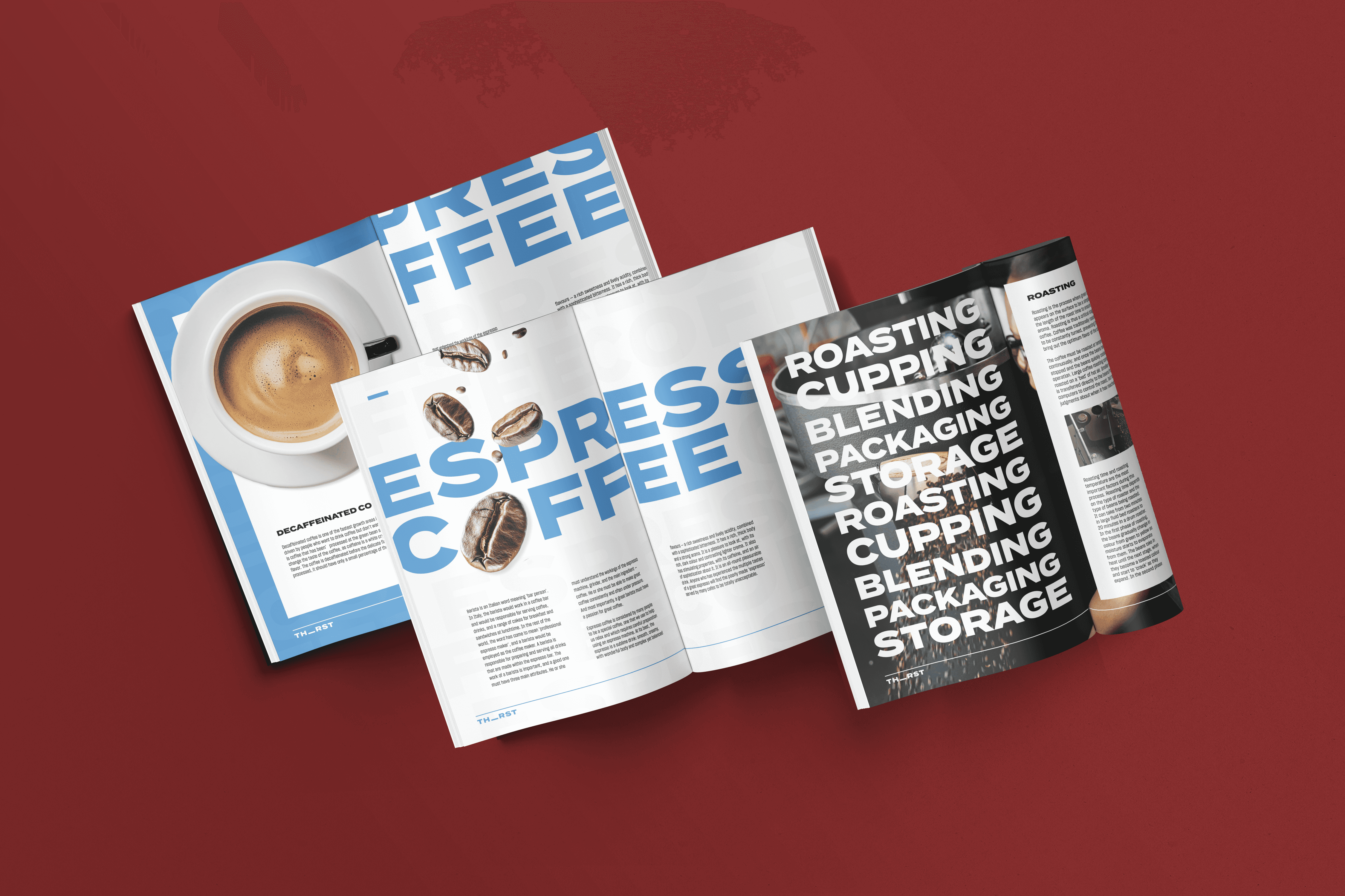 Technical content does not have to be dry. This barista course manual takes the full process of specialty coffee, from roasting to cupping to blending, and translates it into something visually compelling and engaging to read. Bold typographic choices and an editorial layout make the information feel as interesting as the craft it is teaching. Proof that function and design are not in opposition.