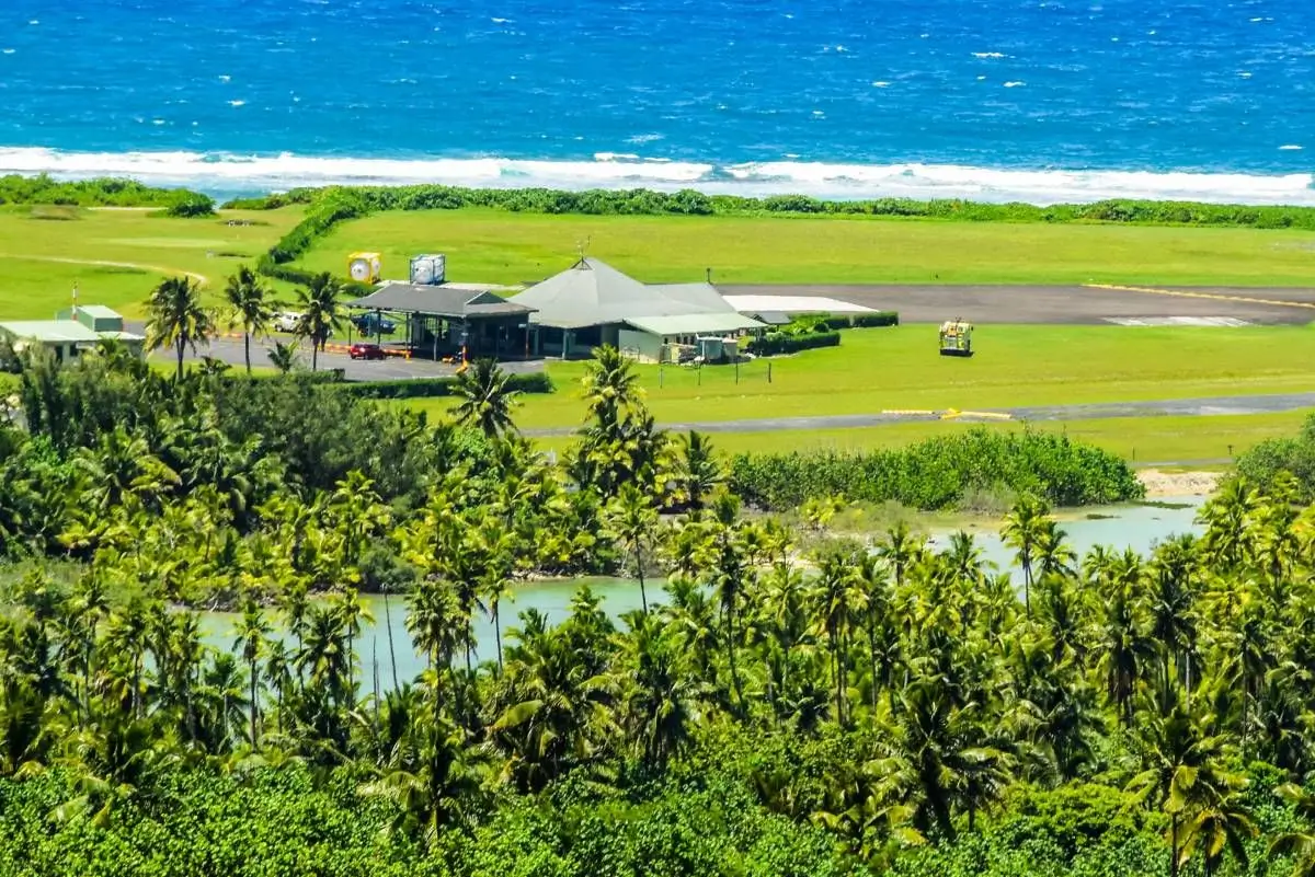 Aitutaki Airport Terminal and Runway