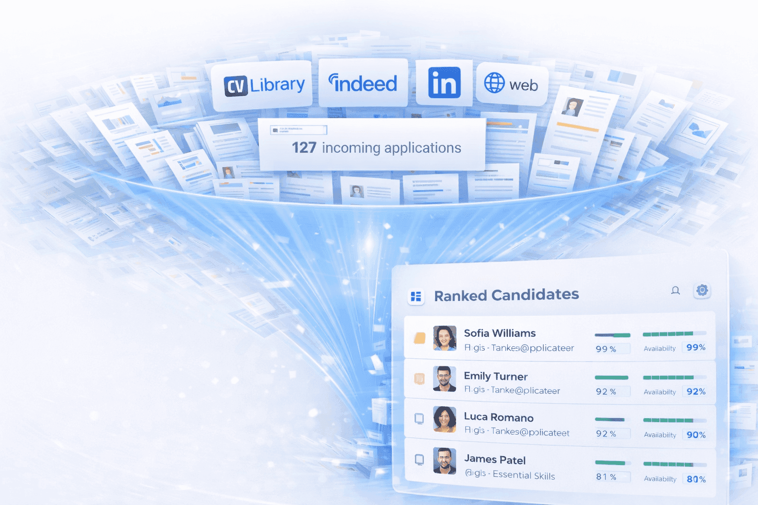 Clario dashboard showing balance, daily spending limit, savings plans, and real-time expense tracking in a modern interface.