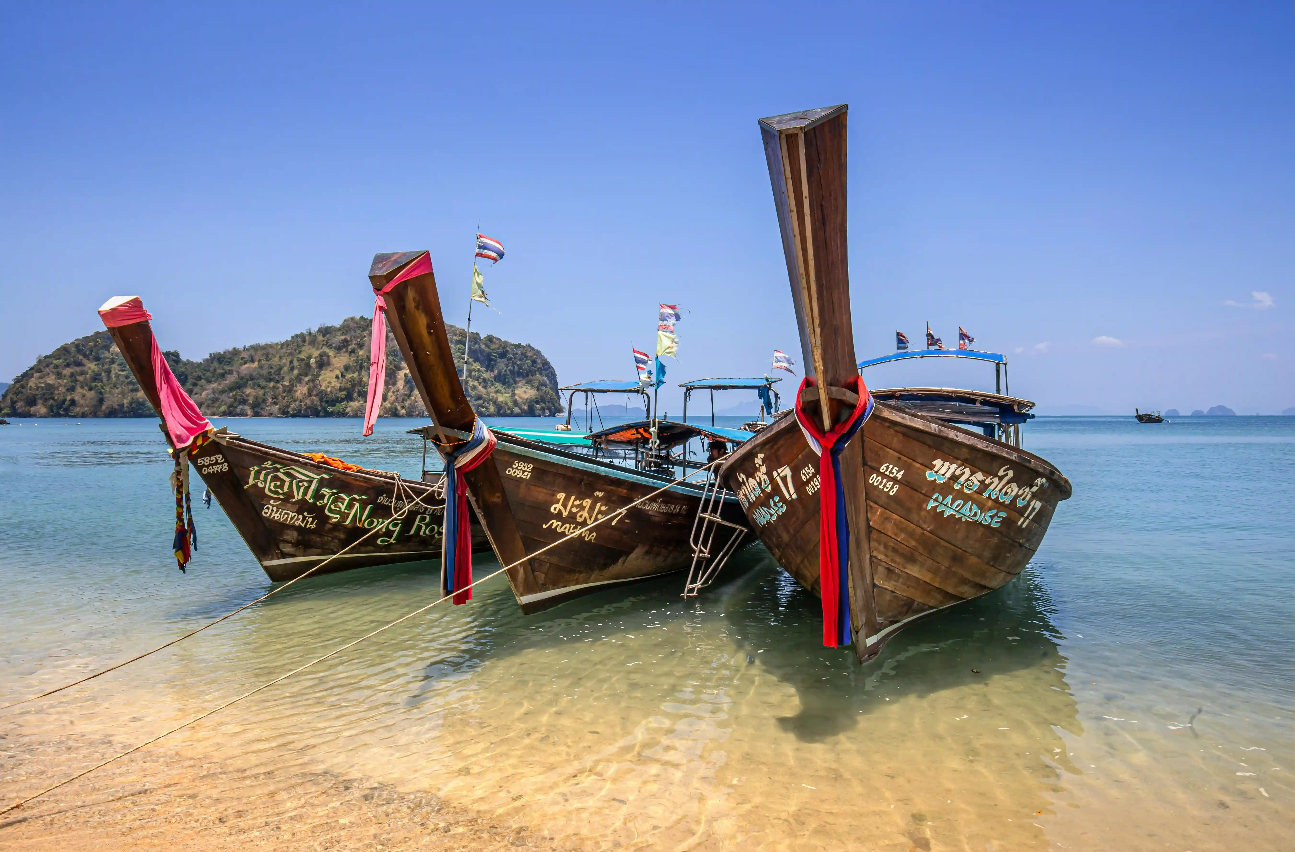 wooden boats in thailand