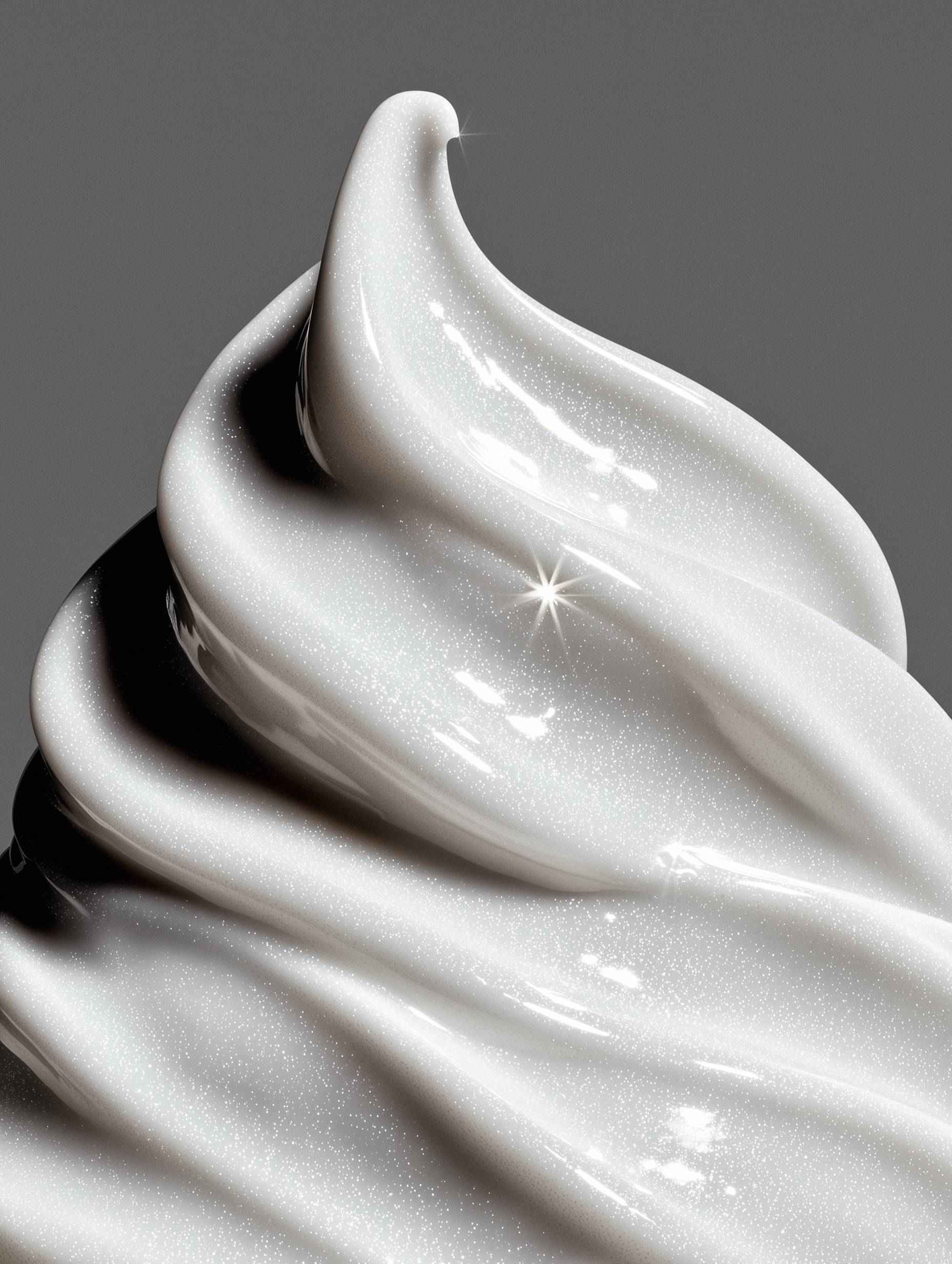 White beauty product with smooth sculptural form