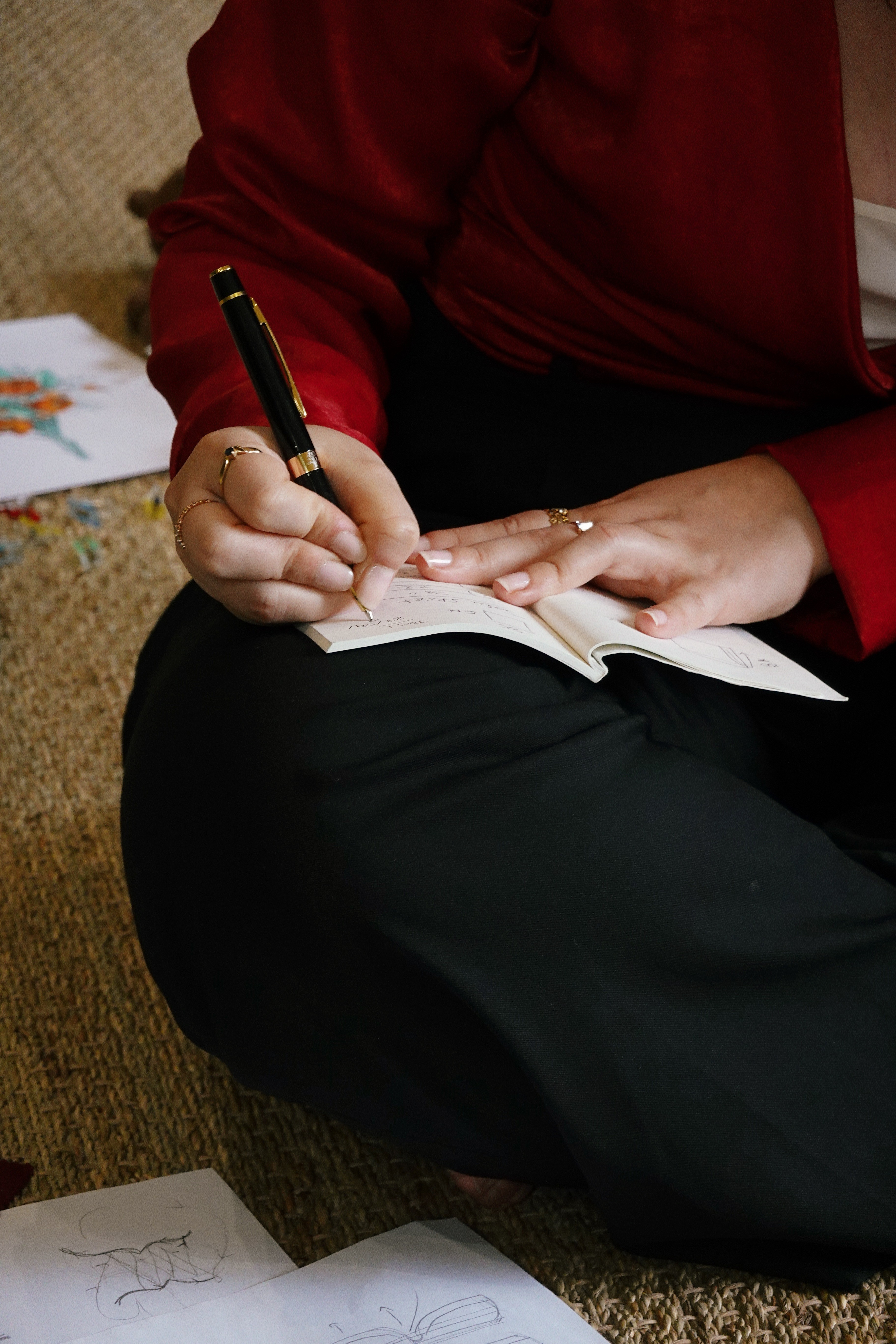 man in gray suit and woman in white wedding dress