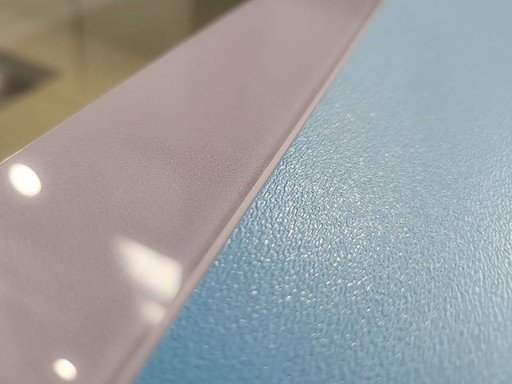 A close up of the flush vision panels