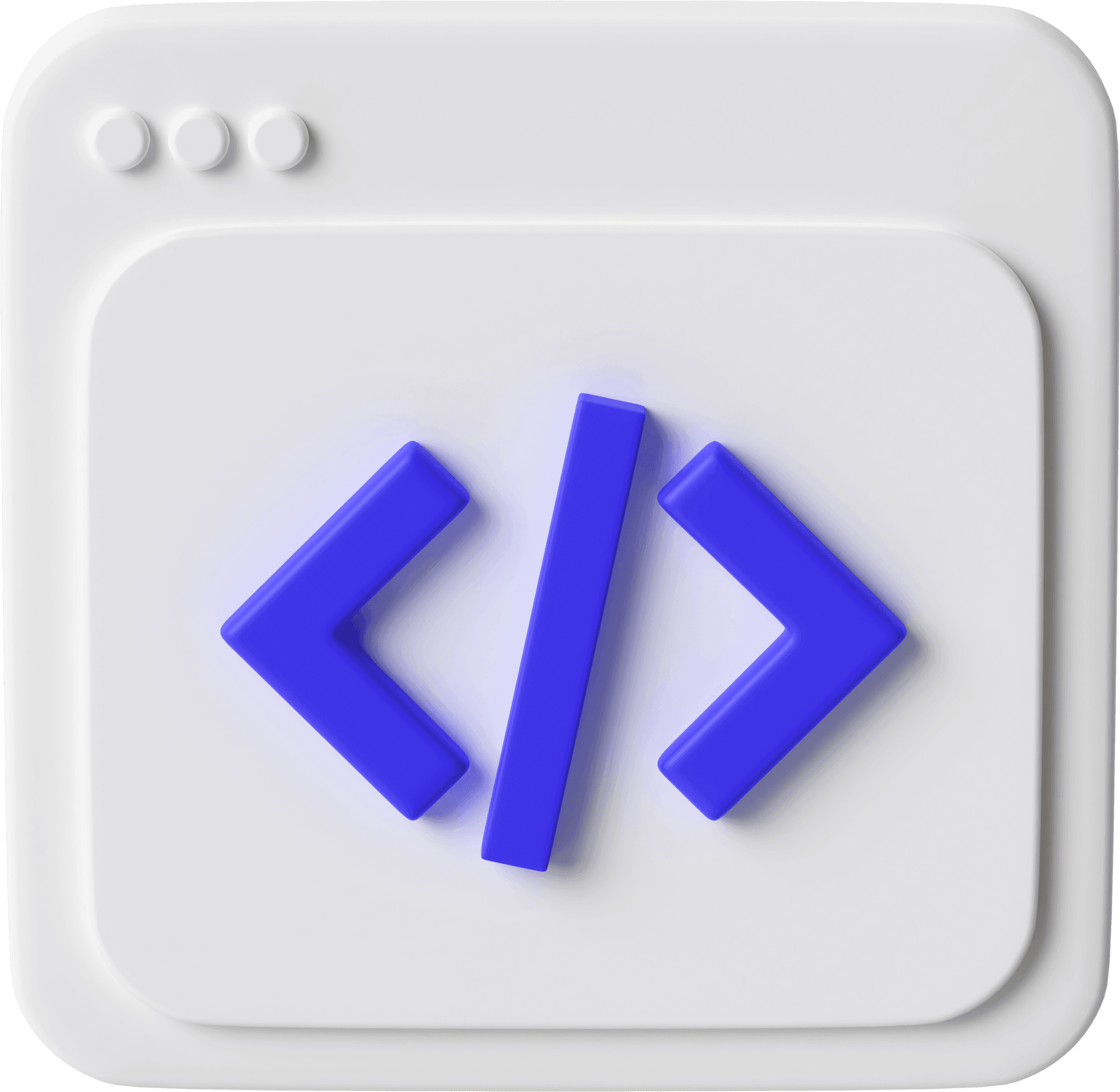blue code symbol with layout interface 