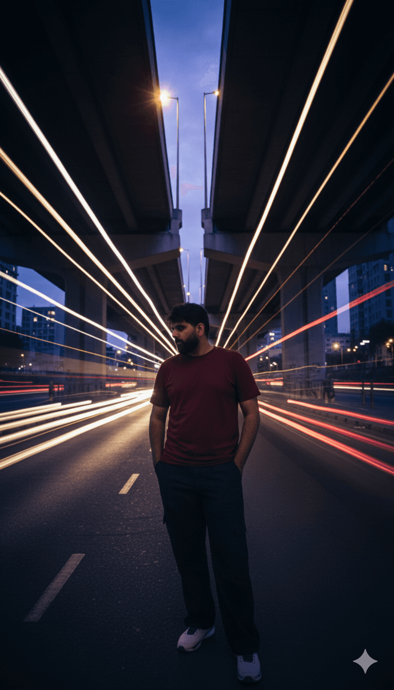 Portrait of portfolio creator – front view