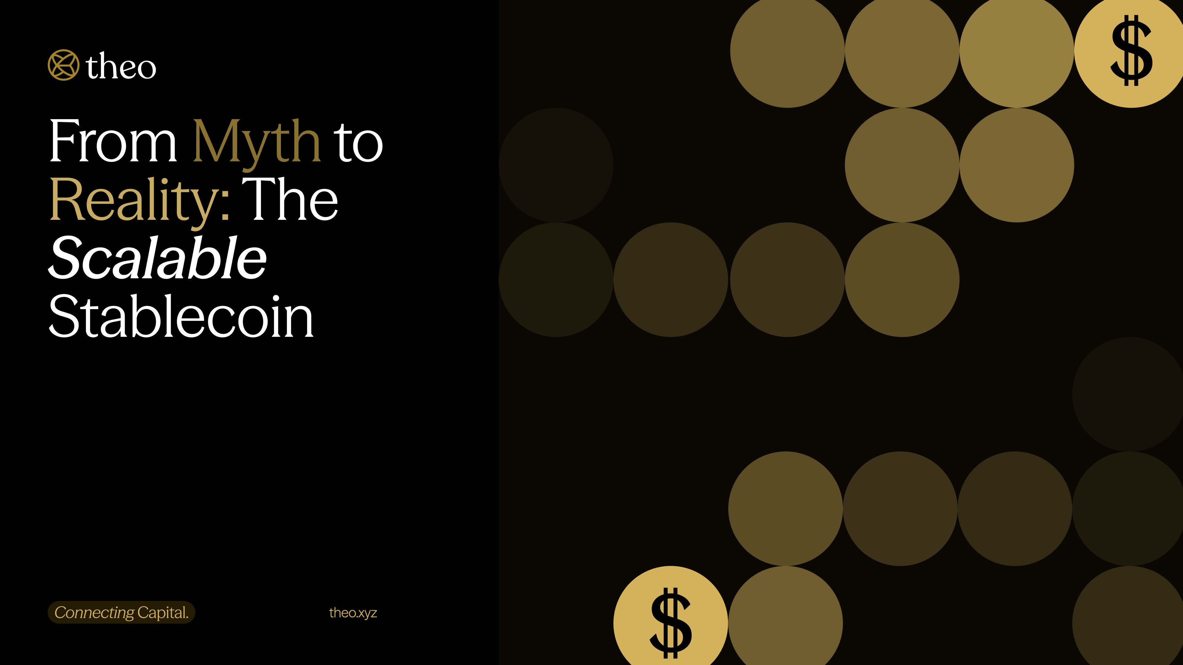 Cover graphic reading “From Myth to Reality: The Scalable Stablecoin” introducing thUSD and scalable stablecoin yield