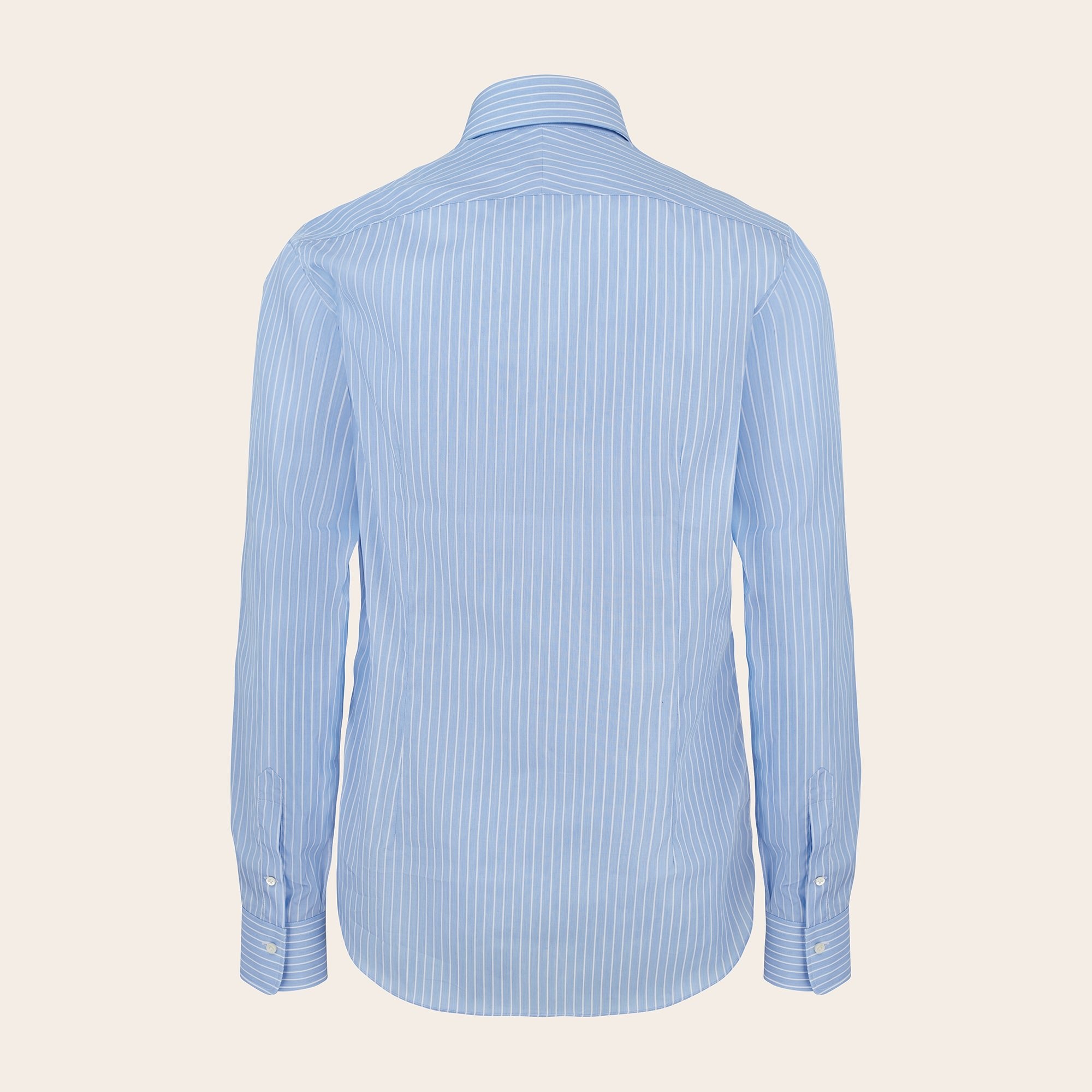 Adda River Thick Blue Stripe Shirt - Mandelli UK