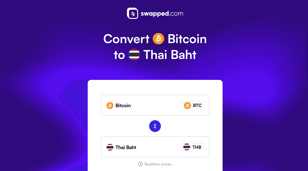 Convert Bitcoin (BTC) to Thai Baht (THB)