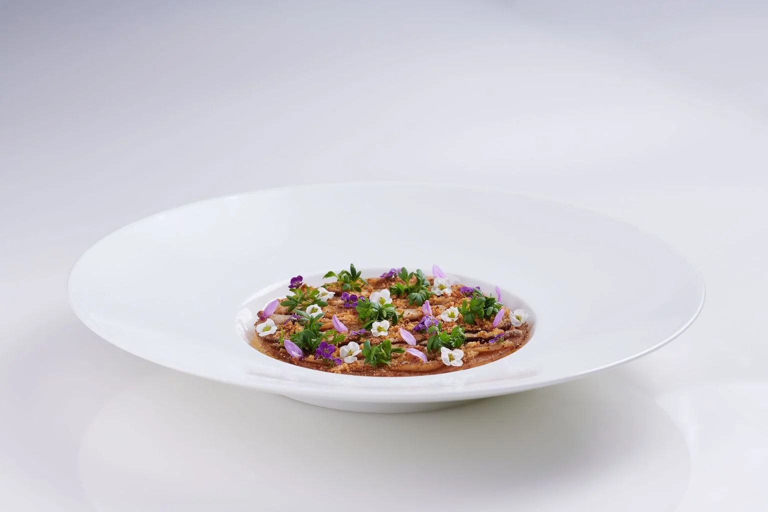 Fine dining plate in a luxury restaurant