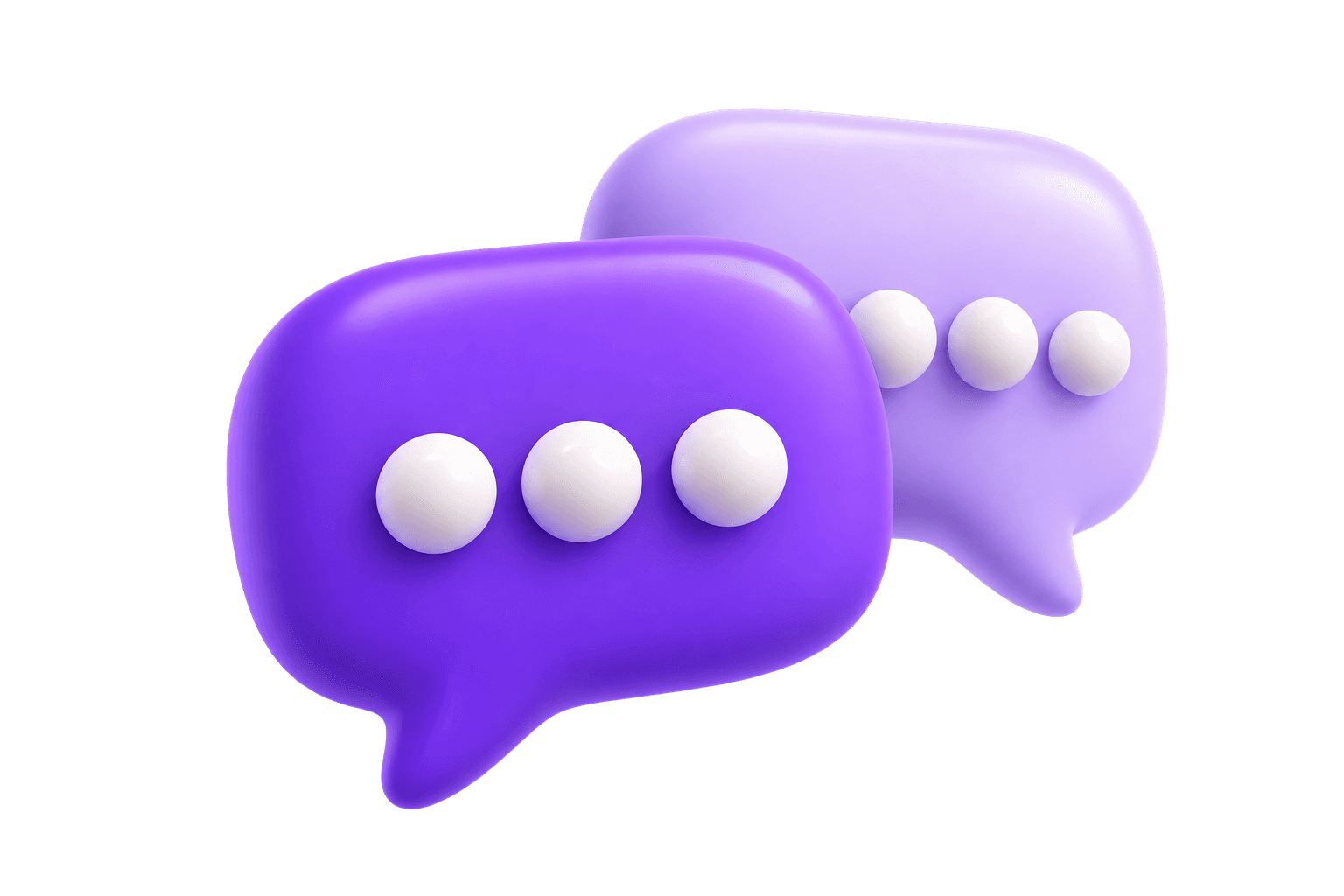 Purple message bubbles