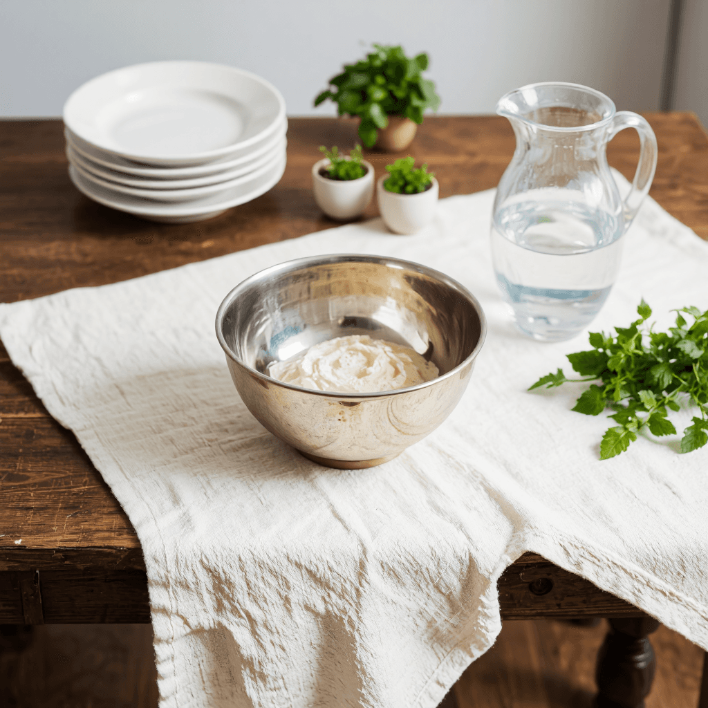 product photography of metallic bowl