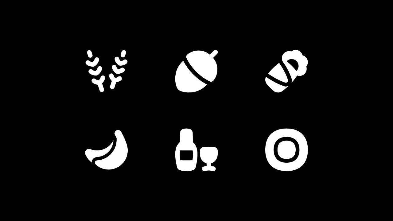 Flex Solid Food Icon Set