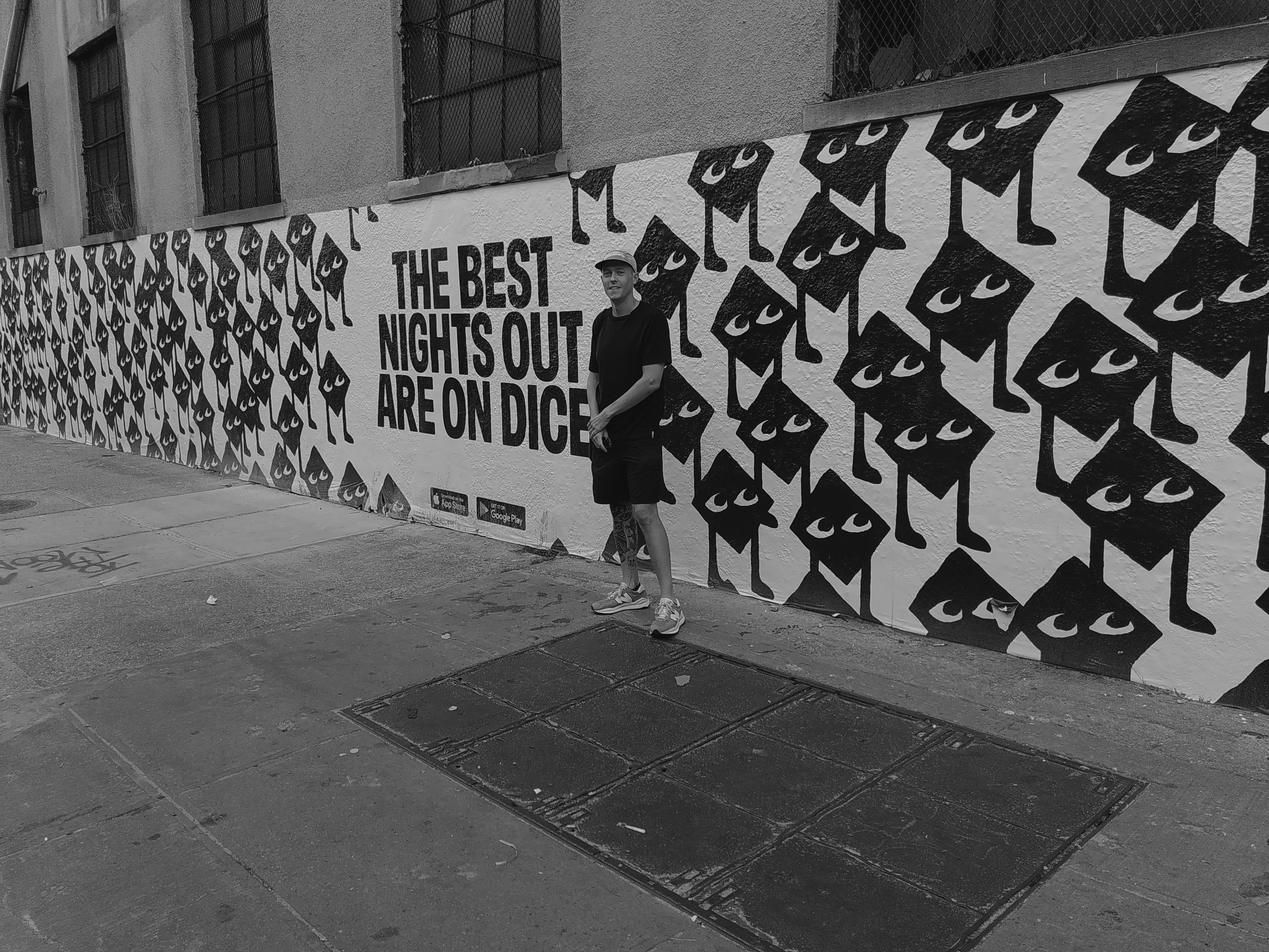 A black and white photo of Russ Tannen