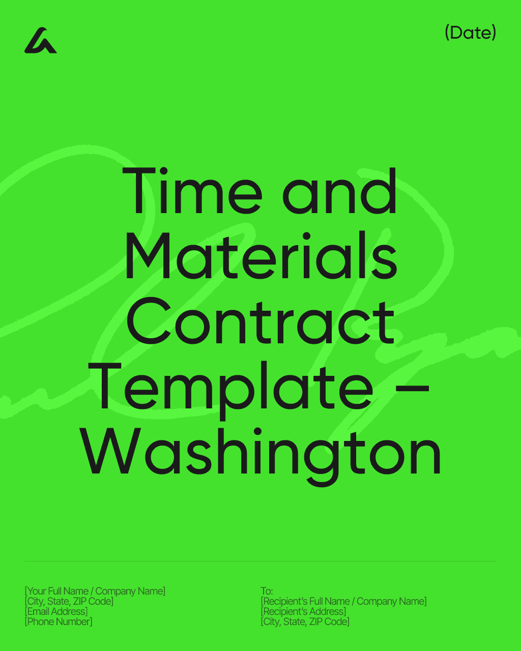 Time and Materials Contract Template – Washington