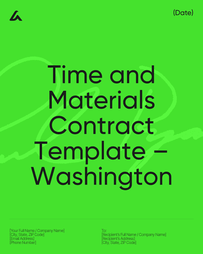 Time and Materials Contract Template – Washington