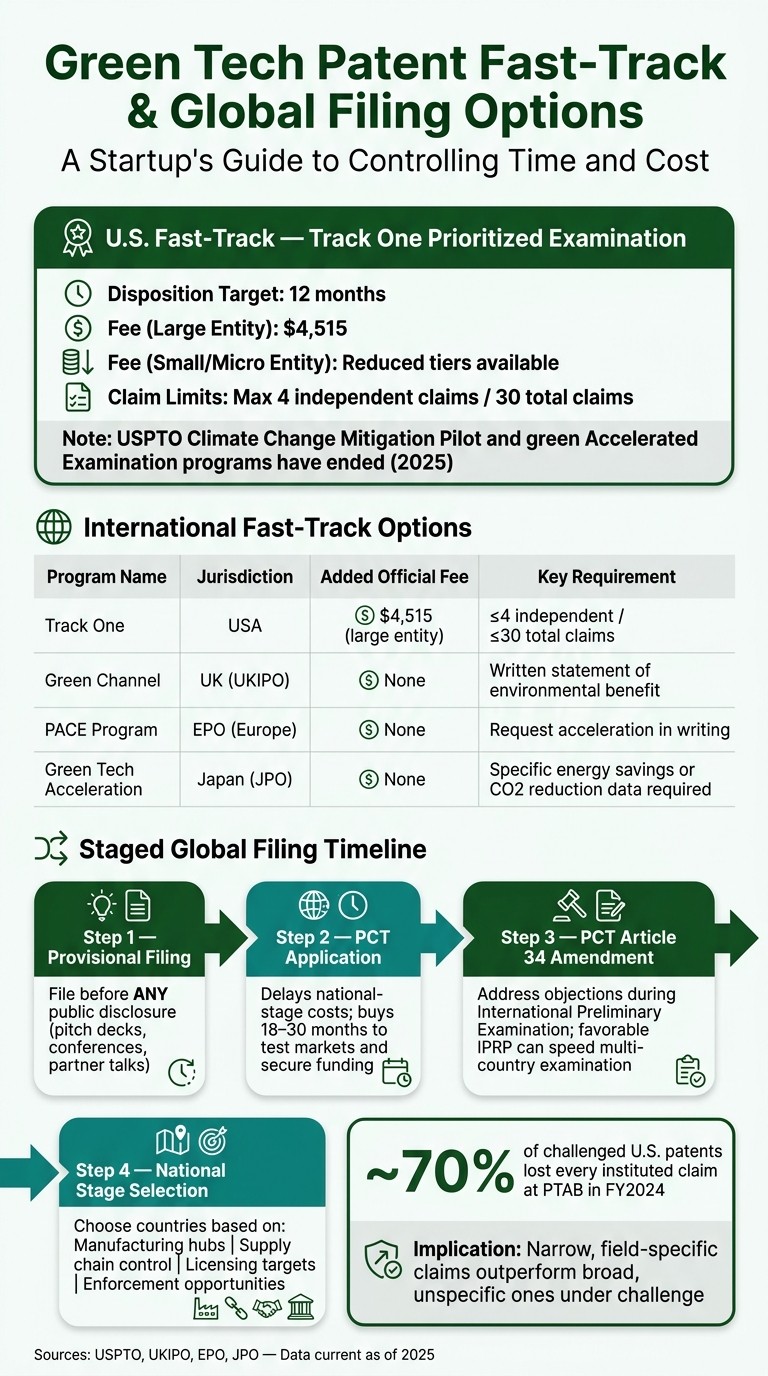 Green Tech Patent Strategies: Fast-Track Options & Global Filing Comparison