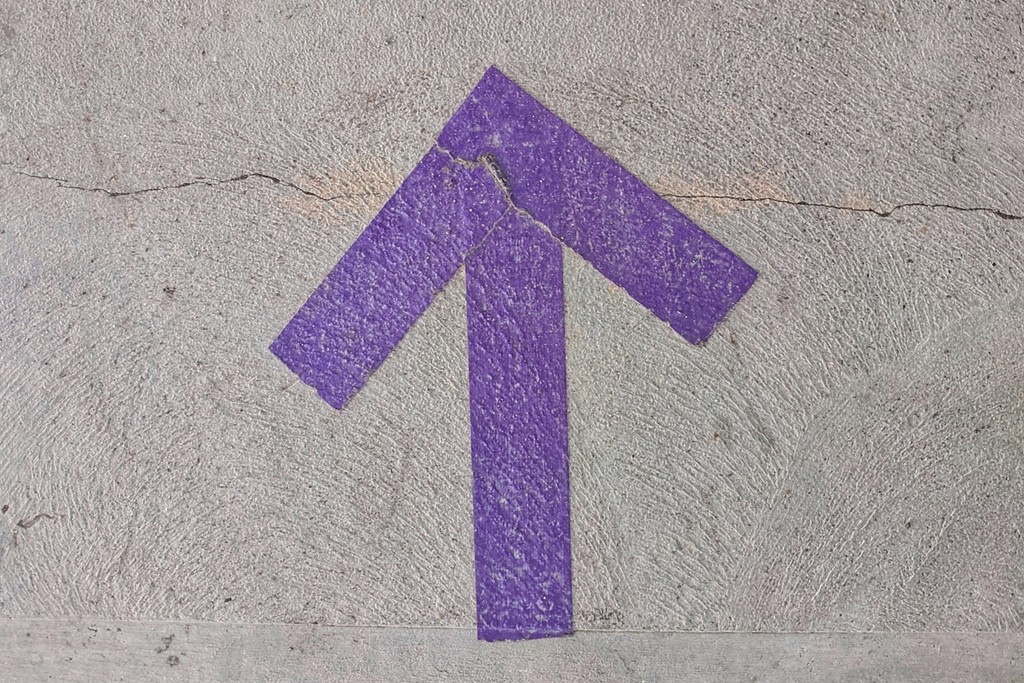 Purple arrows point upwards