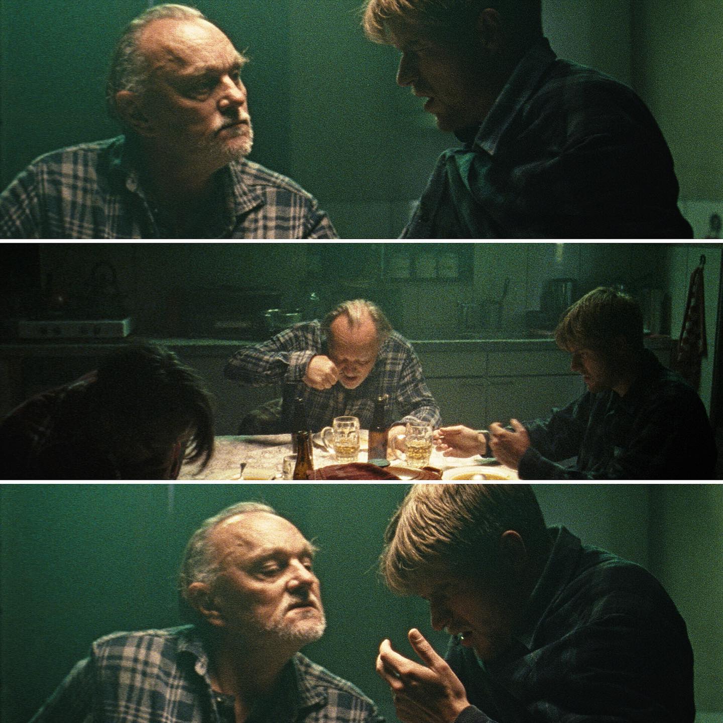 man sitting down in studio