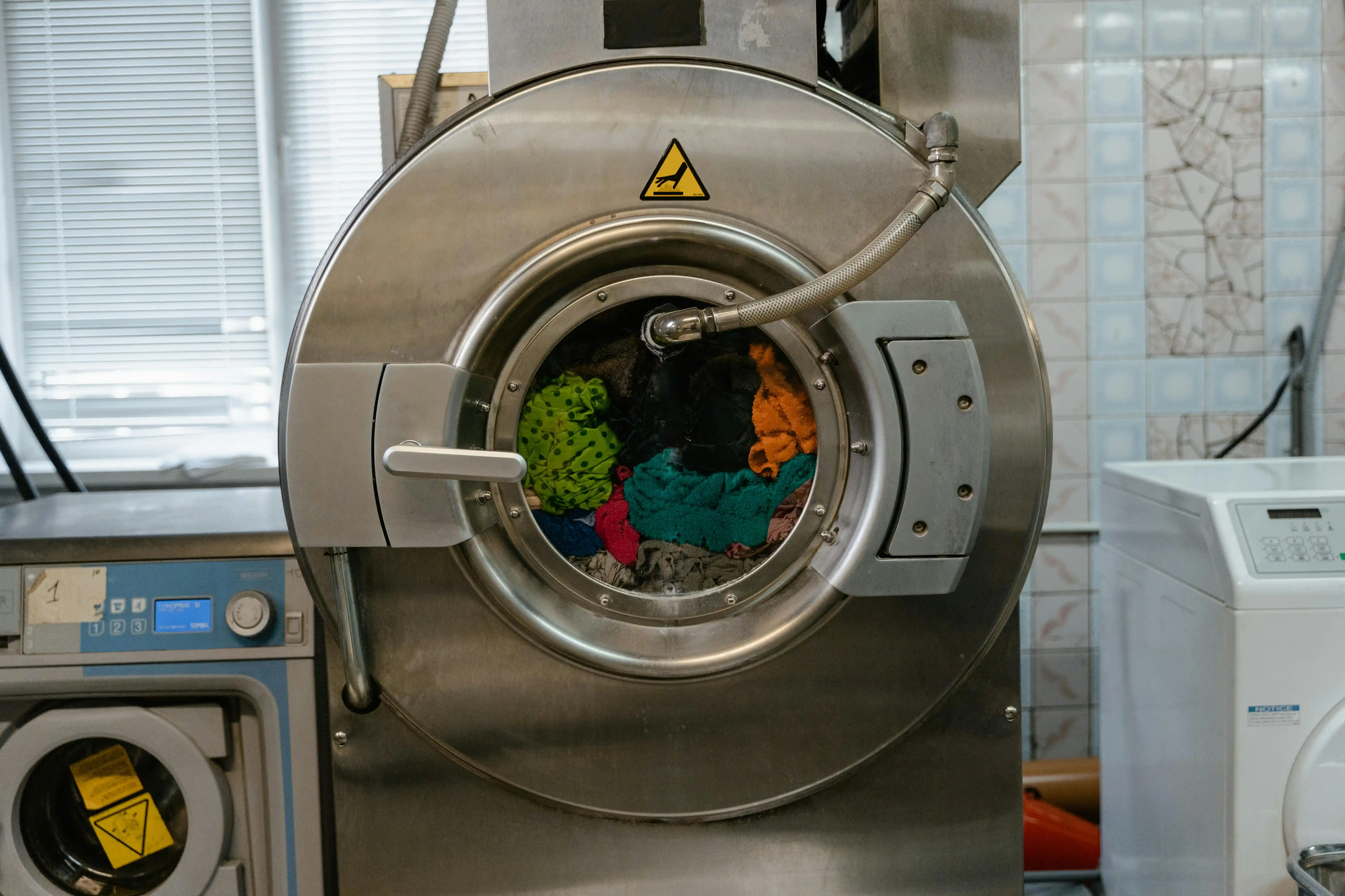 Washing Machine with Clothes Inside