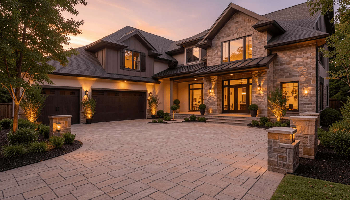 A Nashville home in the evening