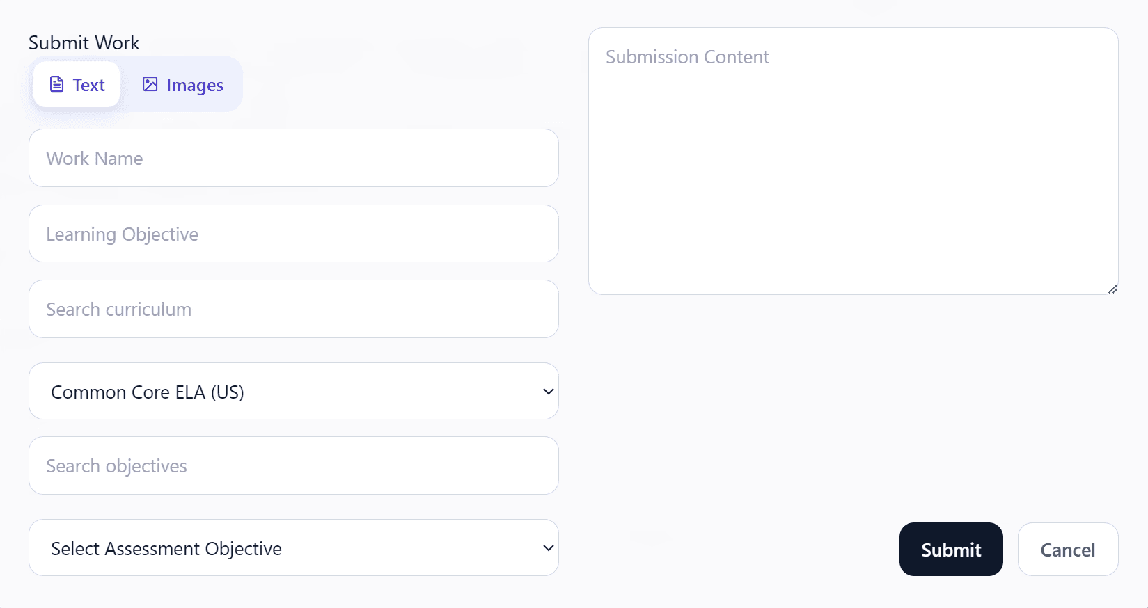 Drag and drop functionality