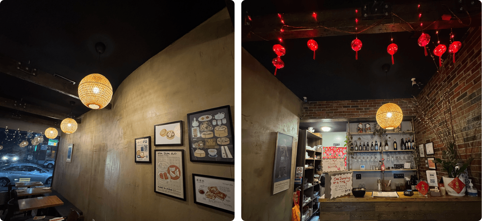 Step into the warm and stylish interior of Petite Dumpling, where modern design meets the cozy charm of an authentic dumpling house in [location name]. Perfect for family meals or a casual night out!