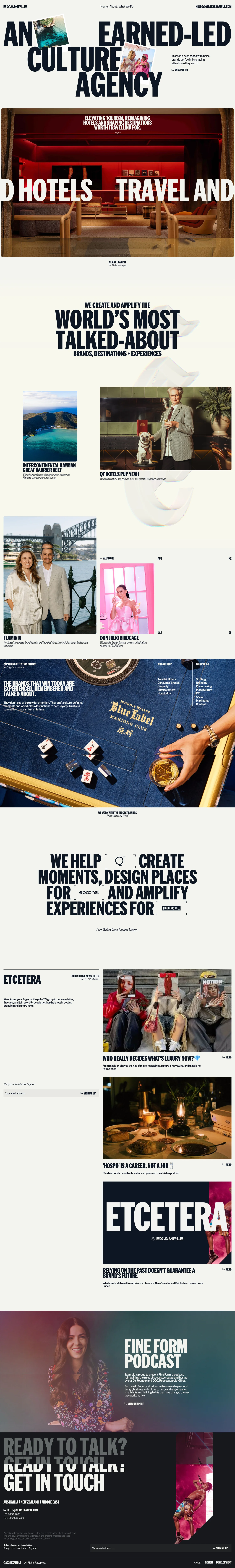 We Are Example is a platform that showcases a curated selection of design inspiration, resources, and tools for creative professionals.