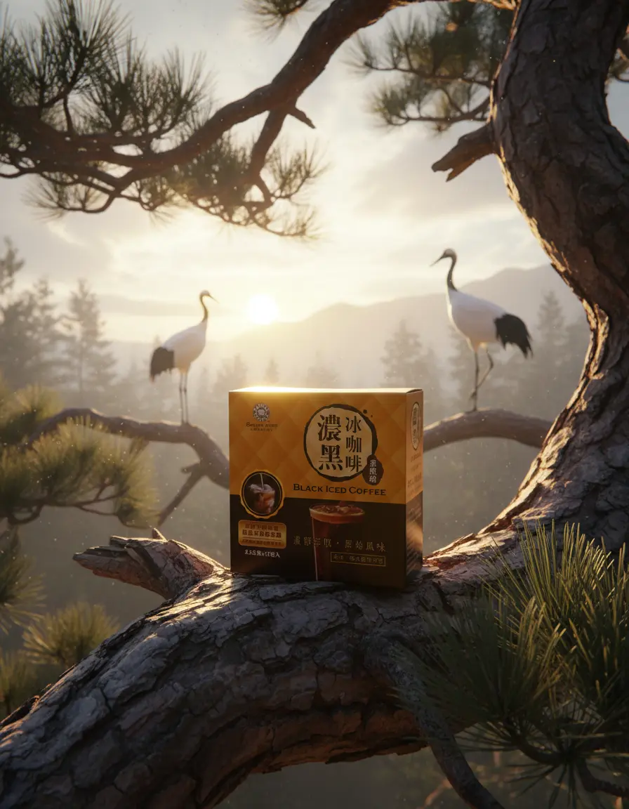 scene4-ai product photography-coffee brand packaging campaign creation-in a japanese aesthetic artistic setting-6