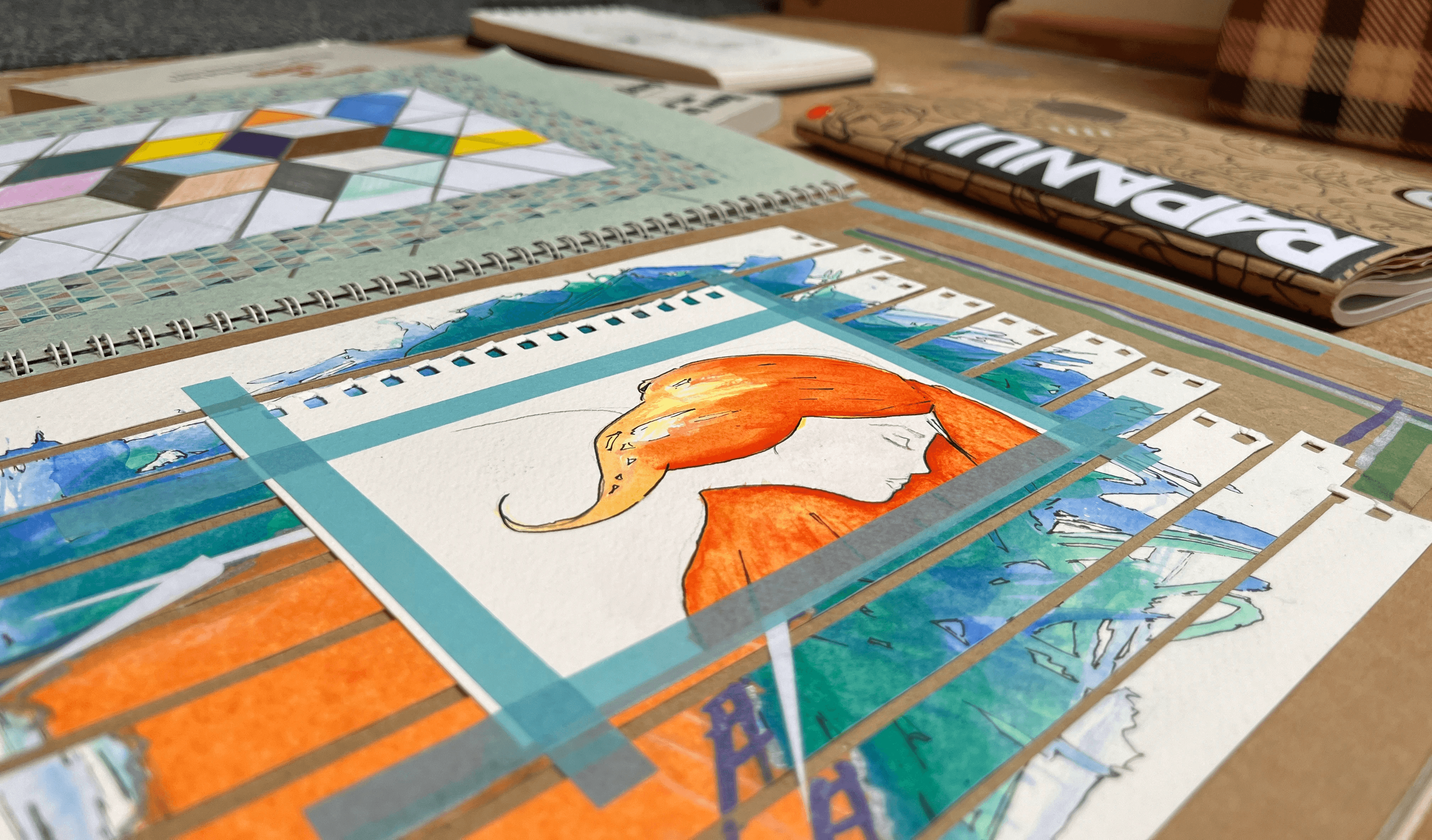 Woman with color palette