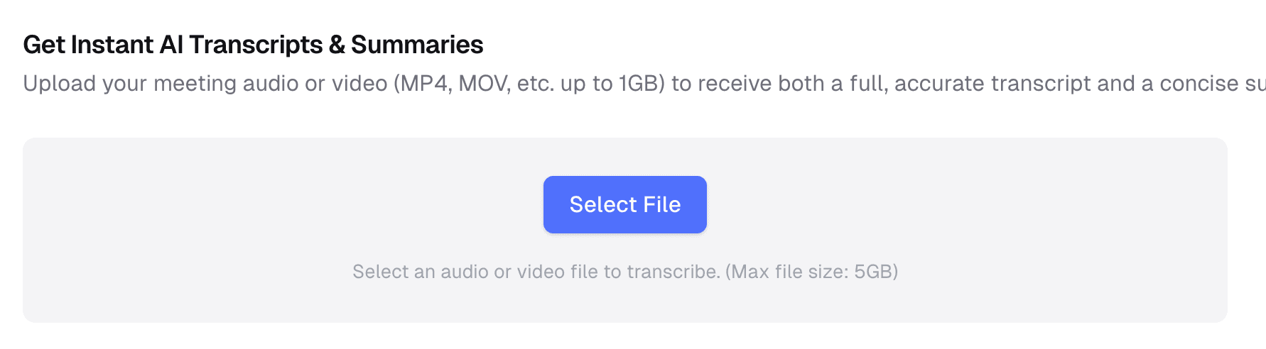 meeting summaries upload