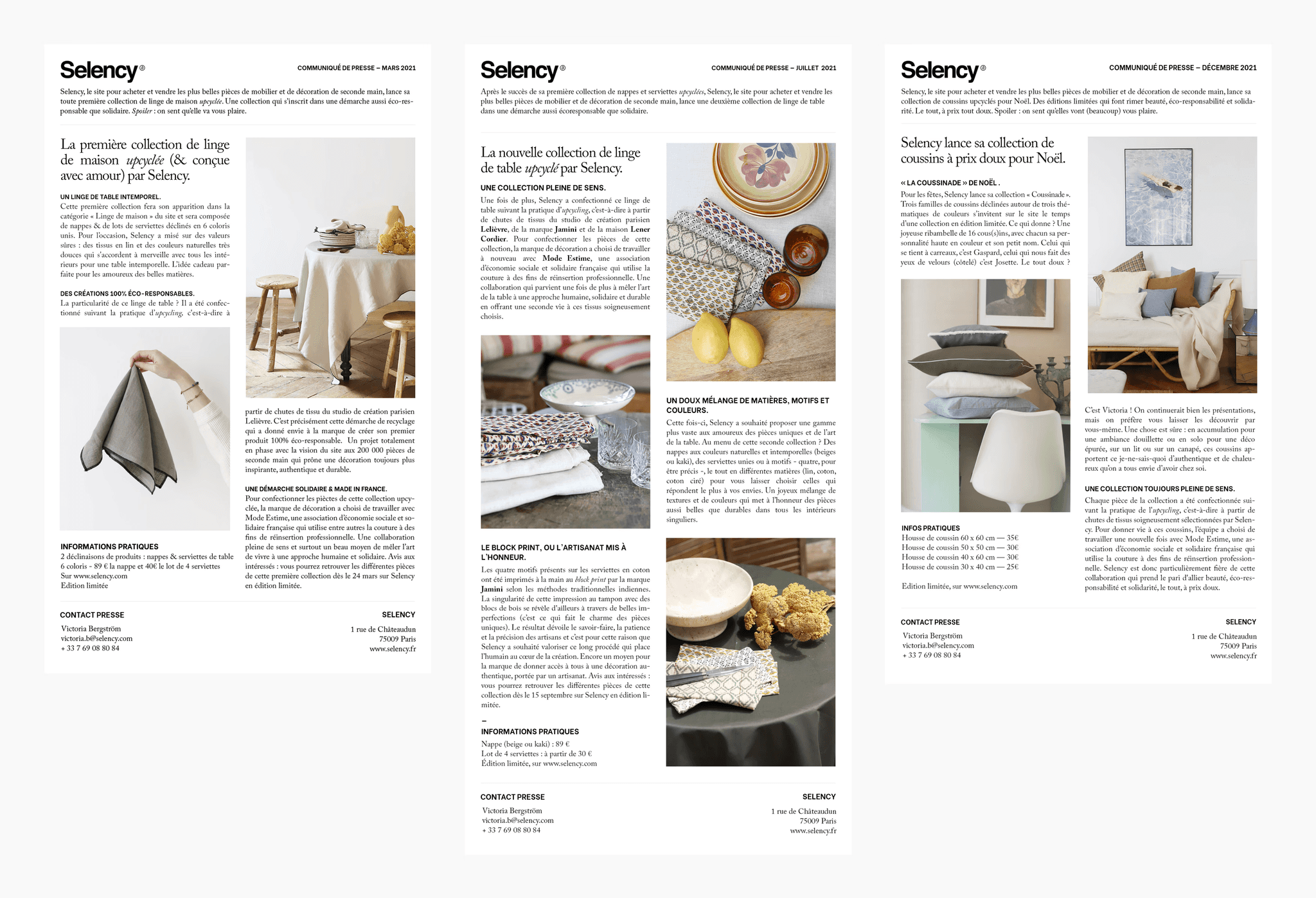 Communiqué de presse, design graphique pour la campagne